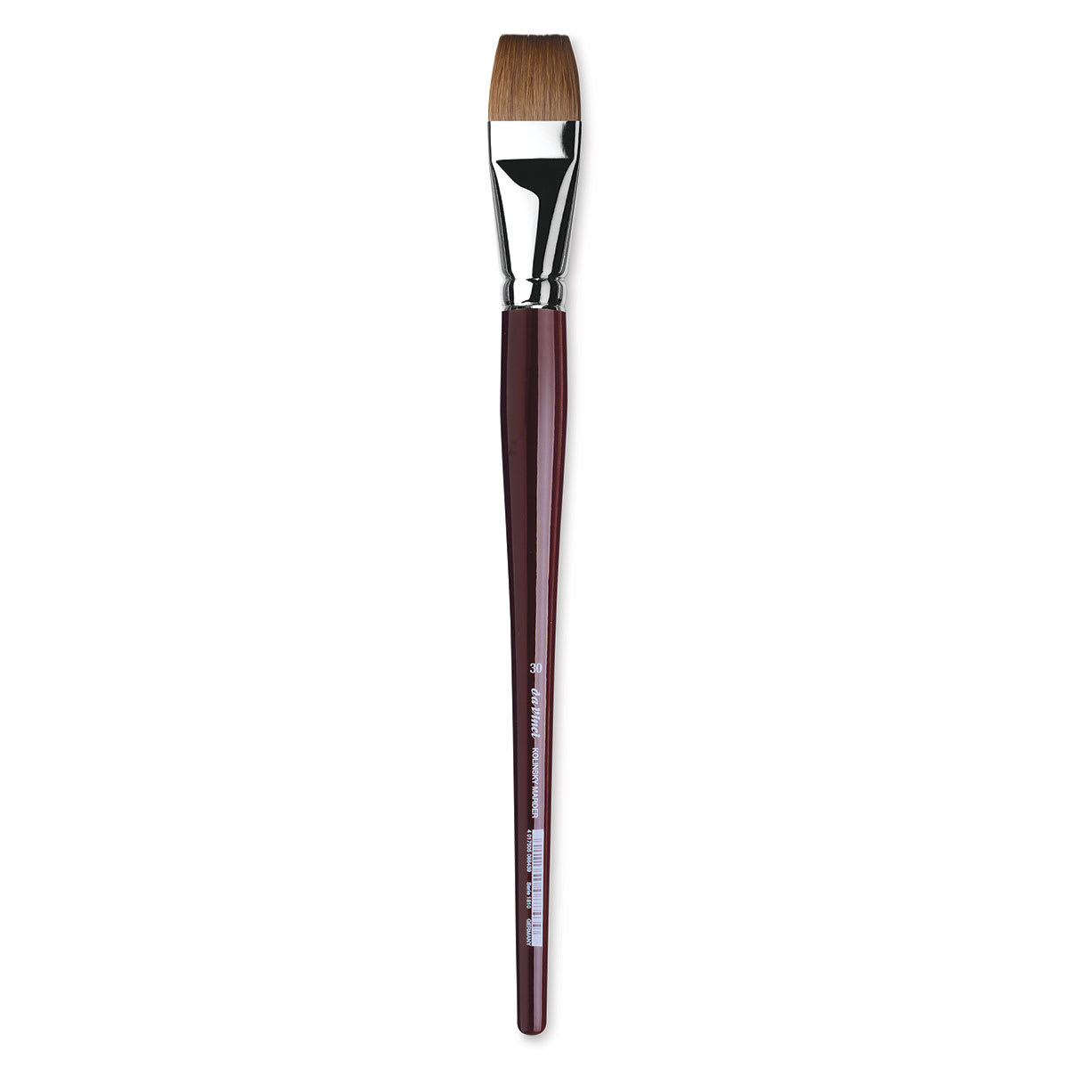 Da Vinci Kolinsky Red Oil Sable Brush - Bright, Long Handle, Size 30