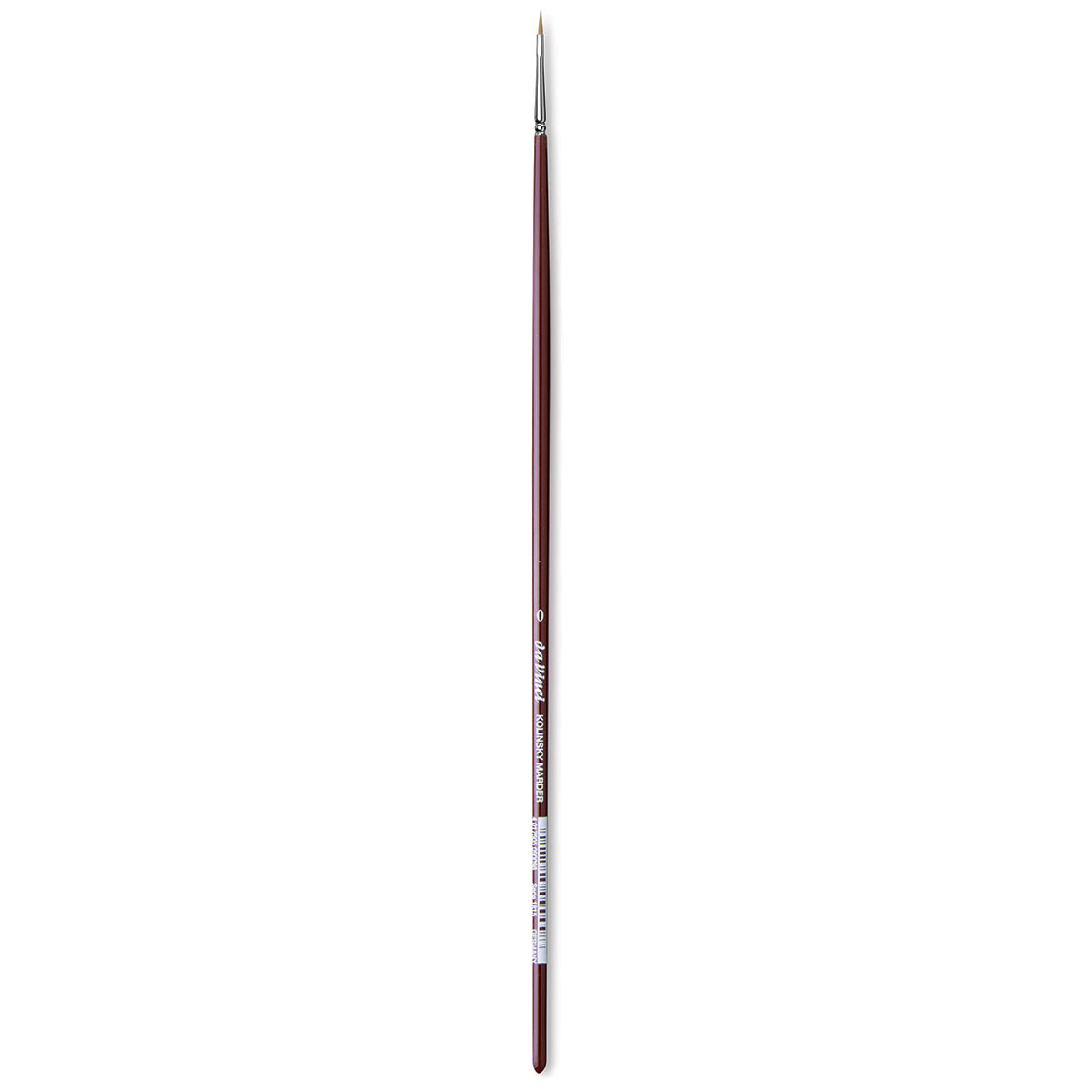 Da Vinci Kolinsky Red Oil Sable Brush - Filbert, Long Handle, Size 0