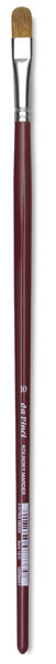 Da Vinci Kolinsky Red Sable Oil Brushes - Filbert Brush shown upright