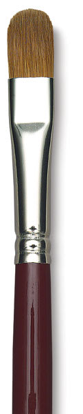 Da Vinci Kolinsky Red Sable Oil Brushes - Closeup of Filbert Brush