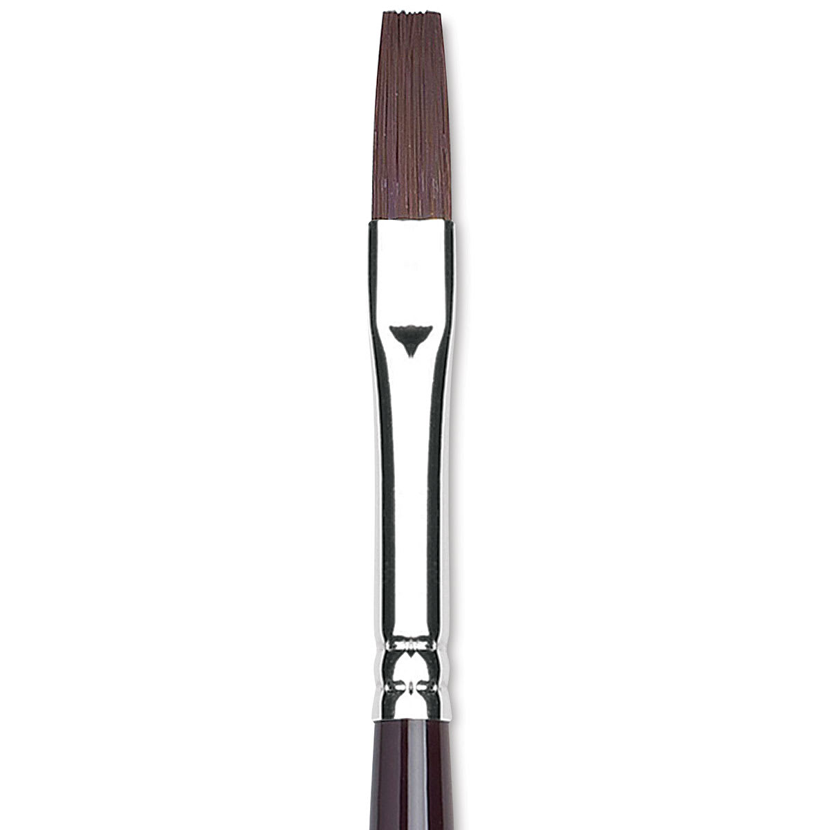 Winsor & Newton Galeria Brush - Flat, Size 4, Long Handle (close-up to show brush head)