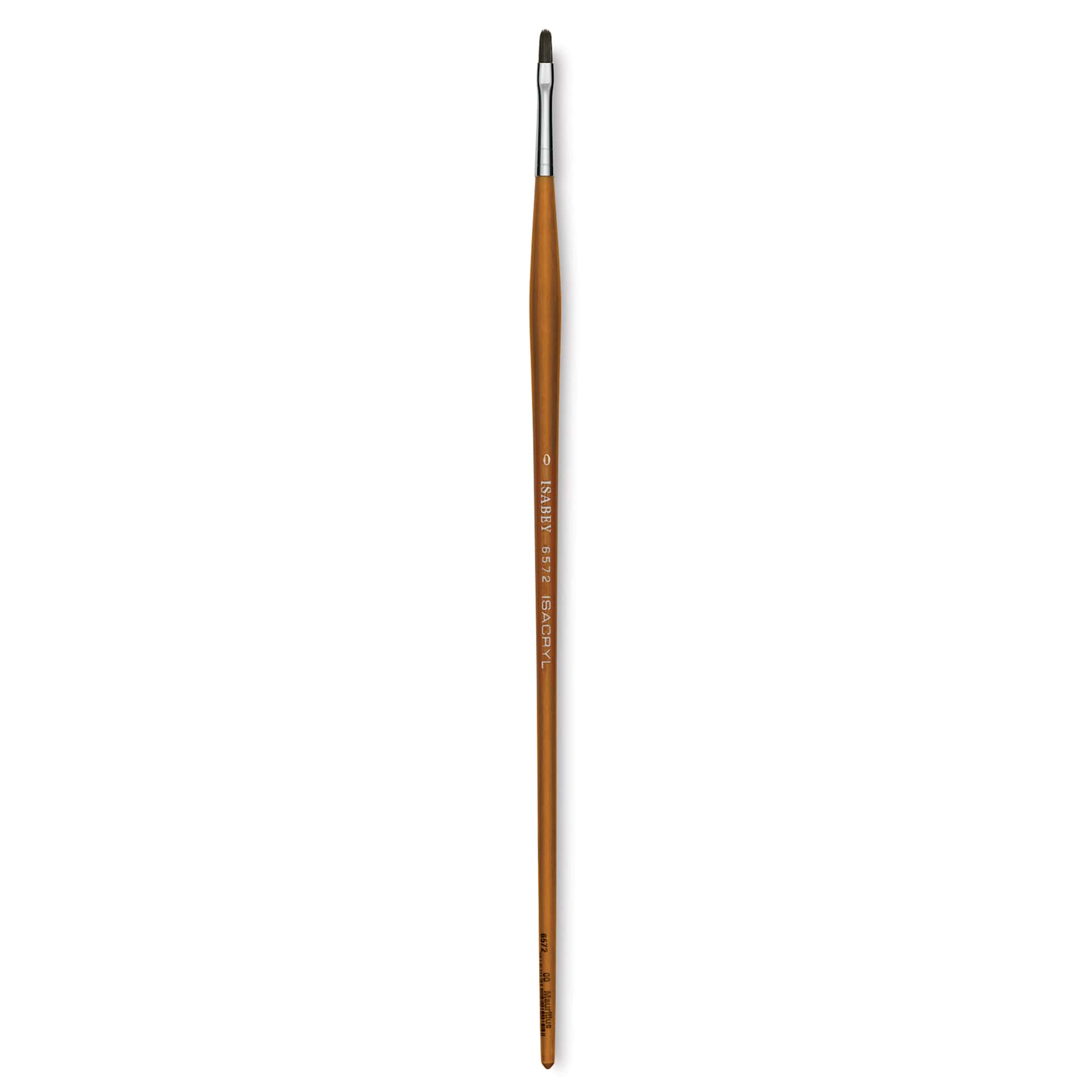 Isabey Isacryl Brush - Filbert, Long Handle, Size 0
