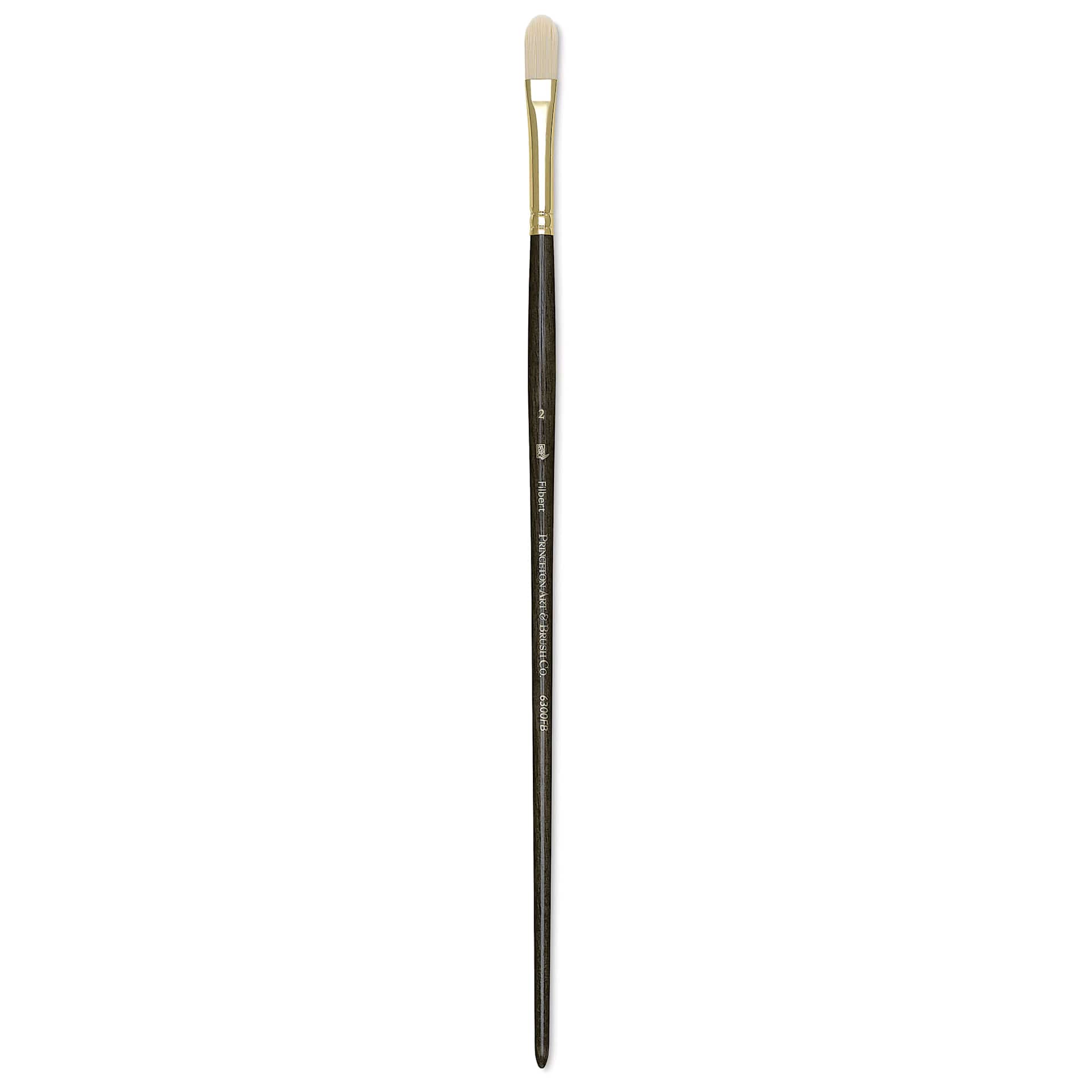 Princeton Series 6300 Dakota Synthetic Bristle Brush - Filbert, Long Handle, Size 2