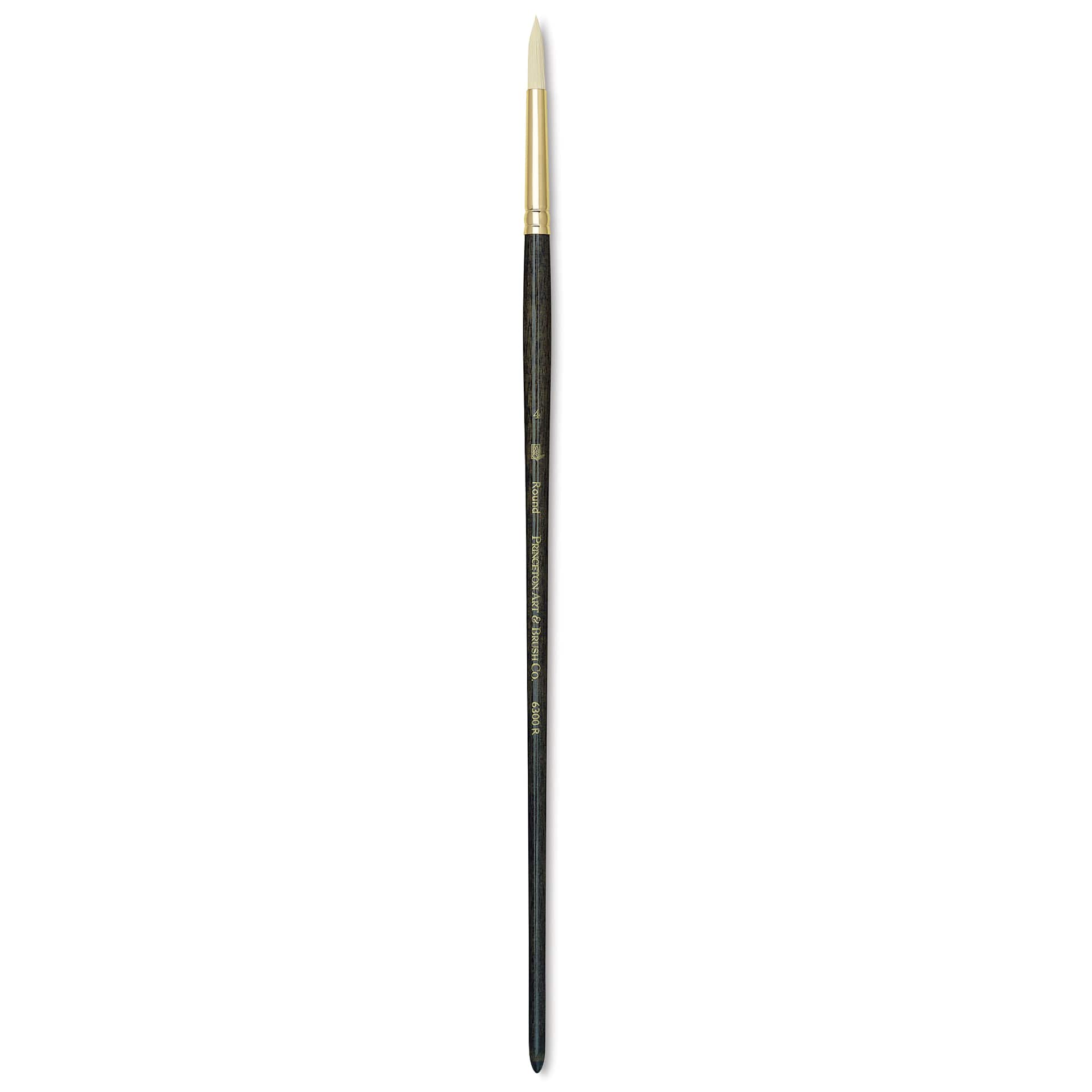Princeton Series 6300 Dakota Synthetic Bristle Brush - Round, Long Handle, Size 4