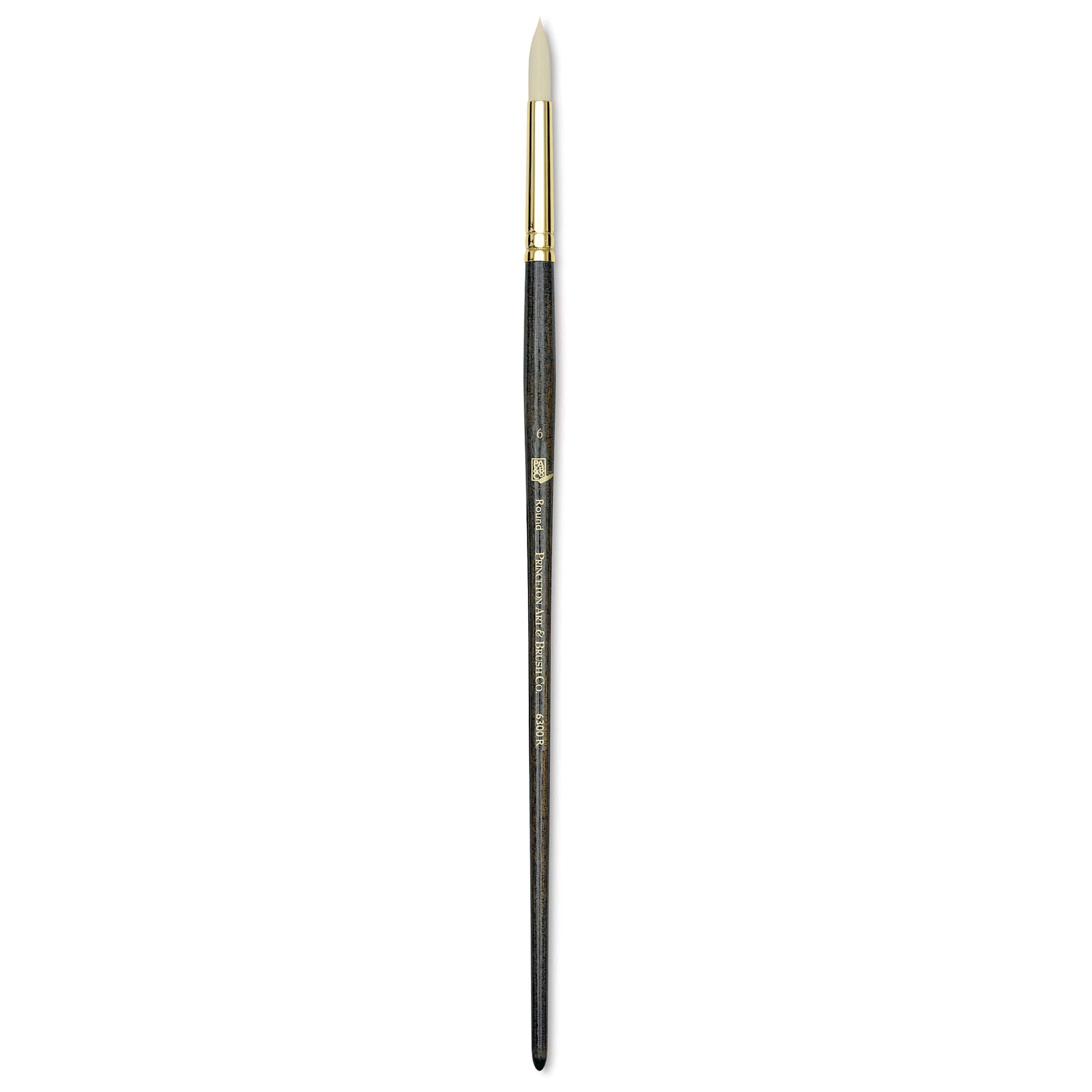 Princeton Series 6300 Dakota Synthetic Bristle Brush - Round, Long Handle, Size 6