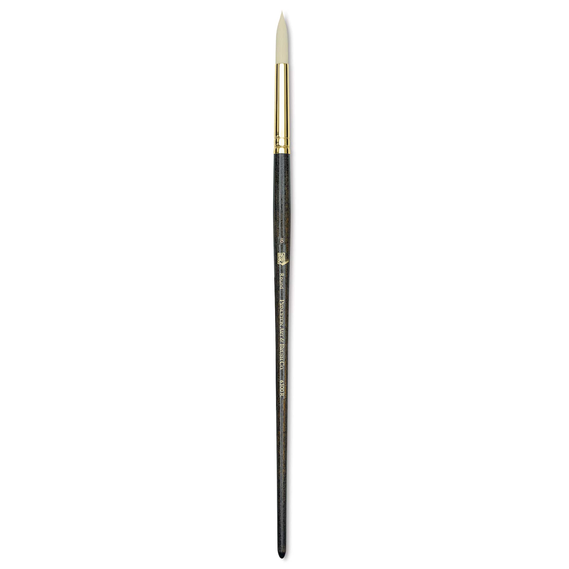 Princeton Series 6300 Dakota Synthetic Bristle Brush - Round, Long Handle, Size 8