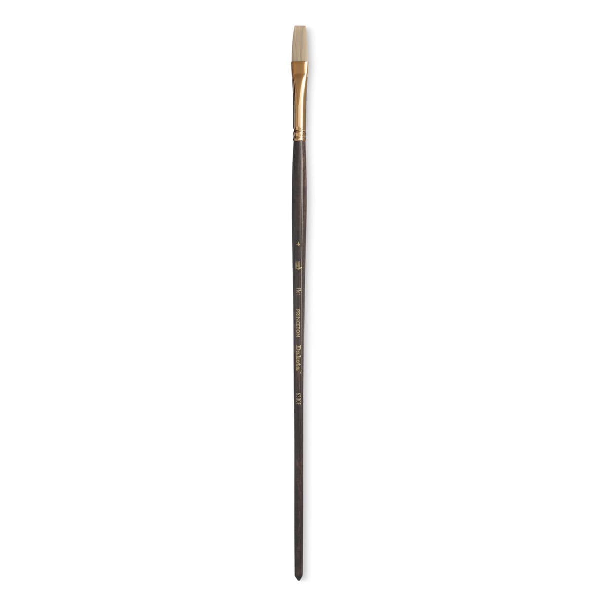Princeton Series 6300 Dakota Synthetic Bristle Brush - Flat, Long Handle, Size 4