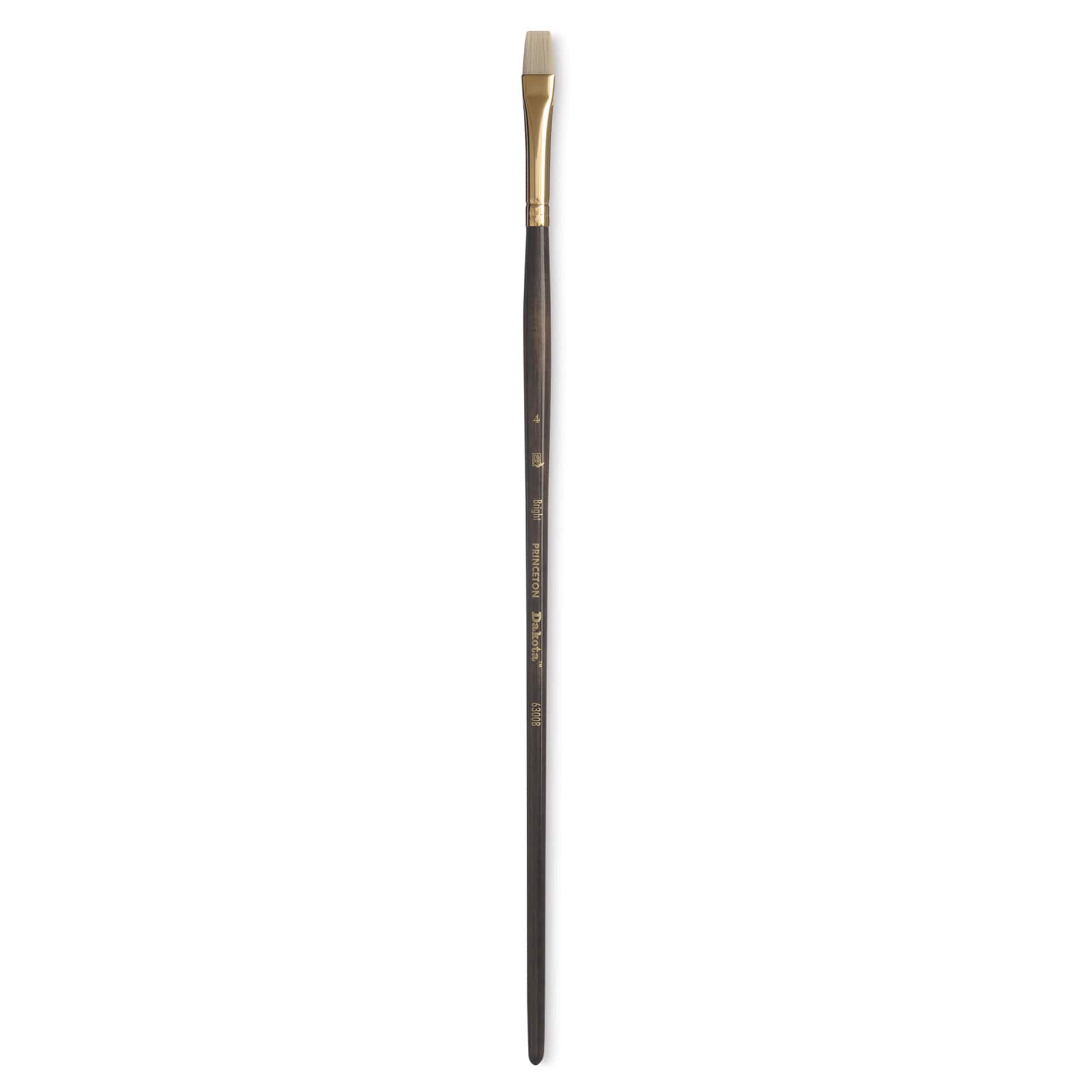 Princeton Series 6300 Dakota Synthetic Bristle Brush - Bright, Long Handle, Size 4