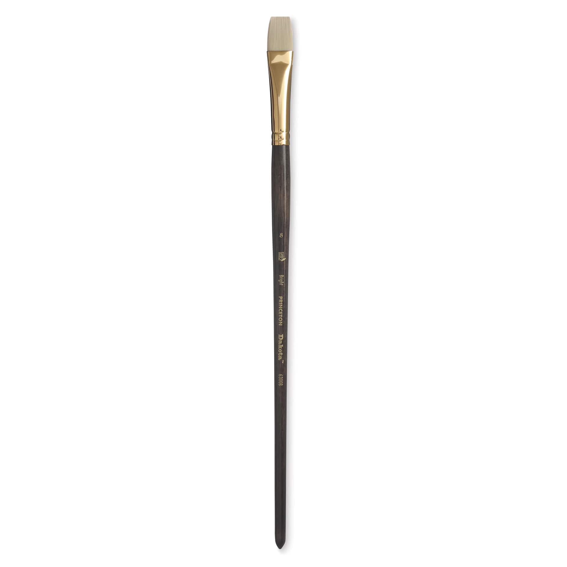 Princeton Series 6300 Dakota Synthetic Bristle Brush - Bright, Long Handle, Size 8