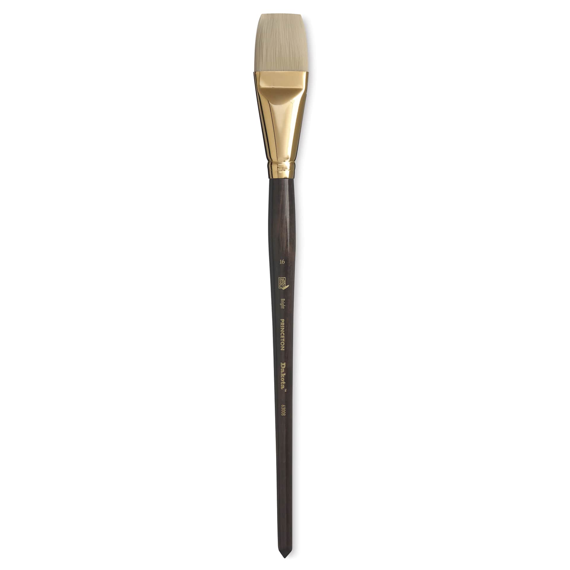 Princeton Series 6300 Dakota Synthetic Bristle Brush - Bright, Long Handle, Size 16