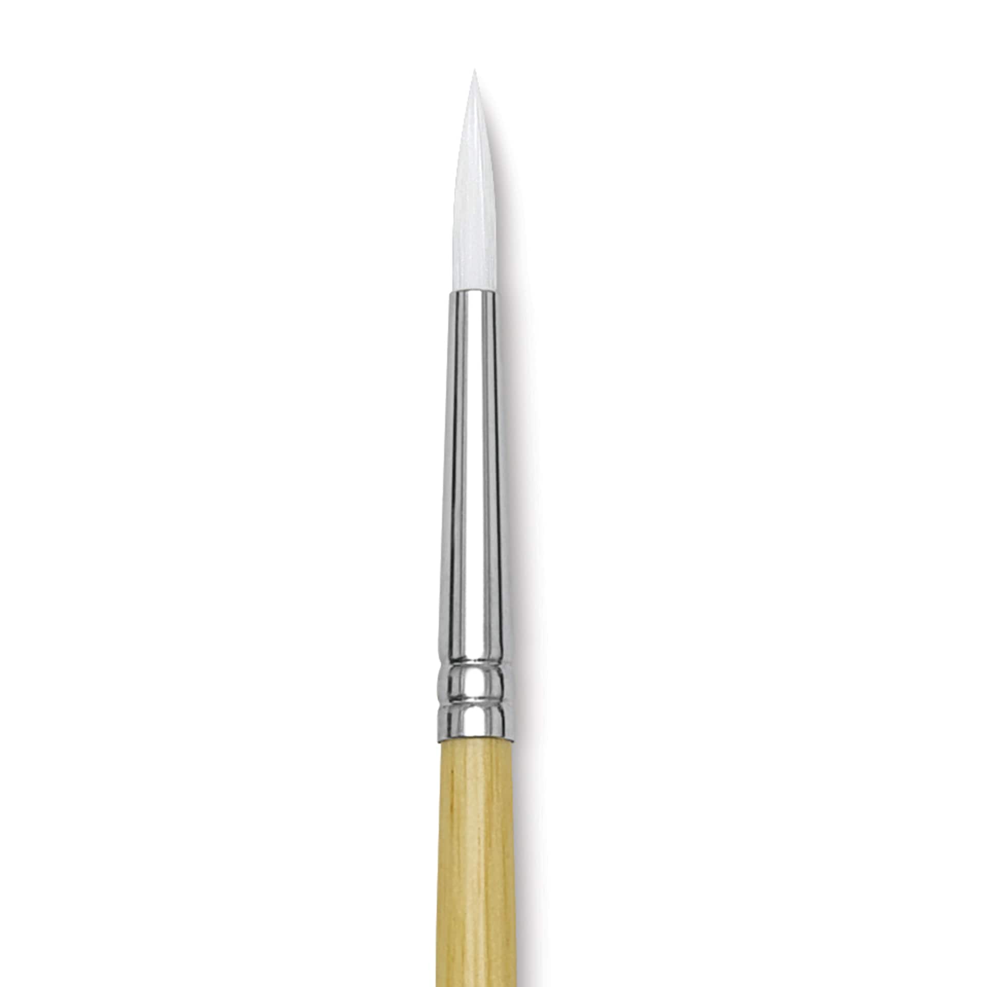 Blick Academic White Synthetic Brush - Round, Size 6, close-up
