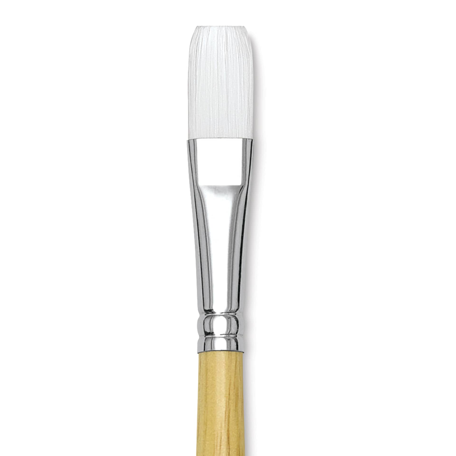 Blick Academic White Synthetic Brush - Flat, Size 16, close-up