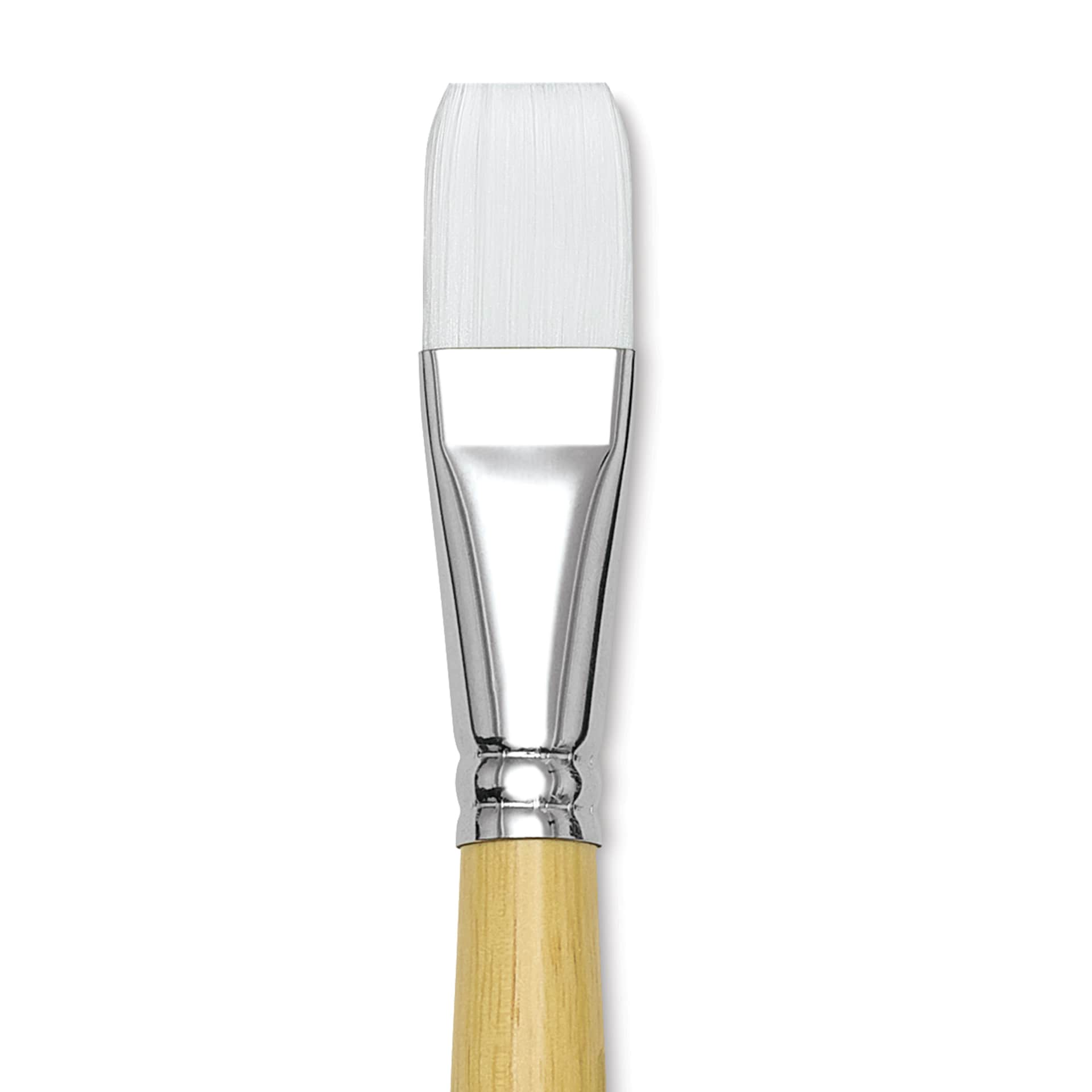 Blick Academic White Synthetic Brush - Flat, Size 20, close-up