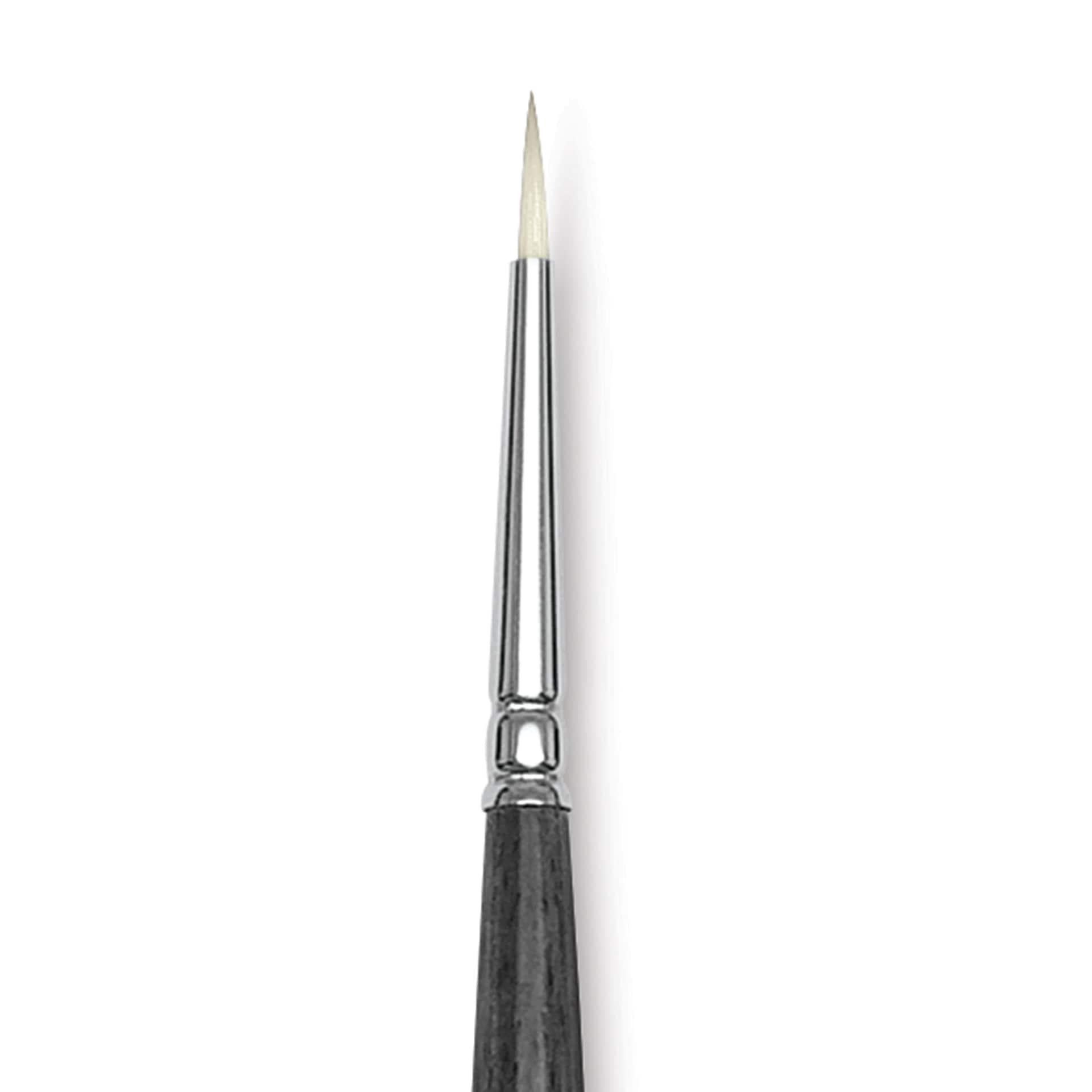 Blick Studio Synthetic Brush - Round, Long Handle, Size 0, close-up