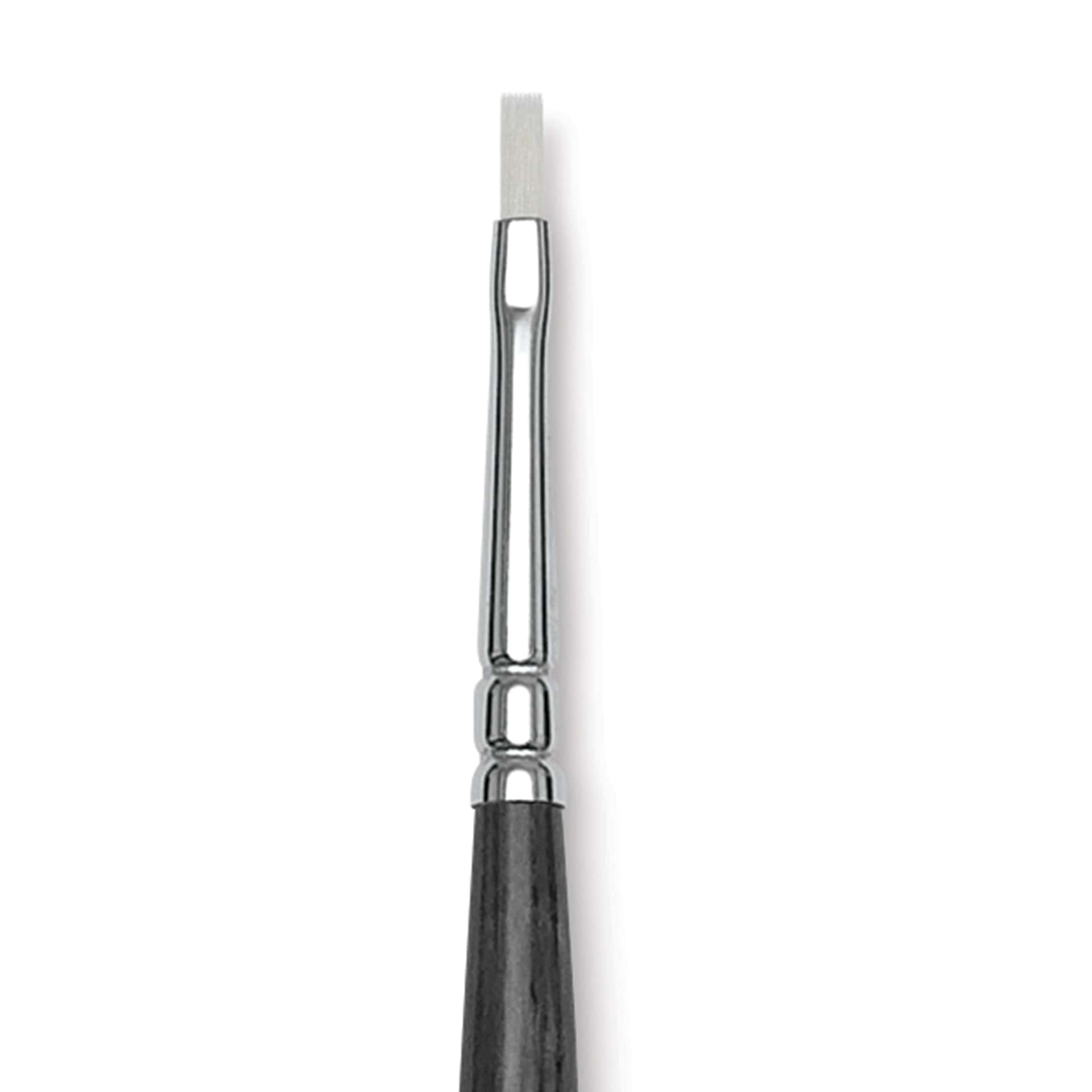 Blick Studio Synthetic Brush - Flat, Long Handle, Size 2, close-up
