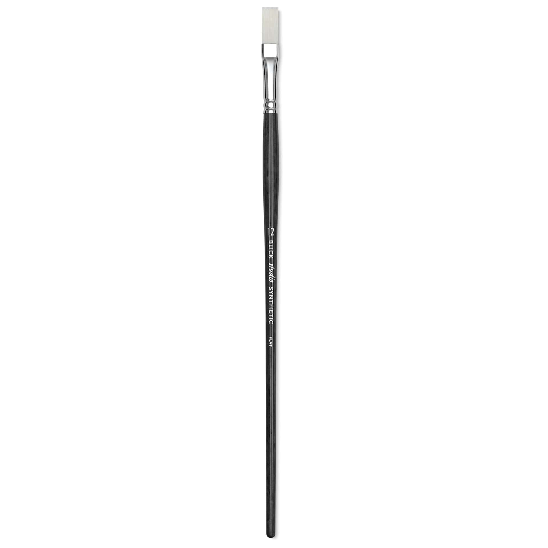 Blick Studio Synthetic Brush - Flat, Long Handle, Size 12