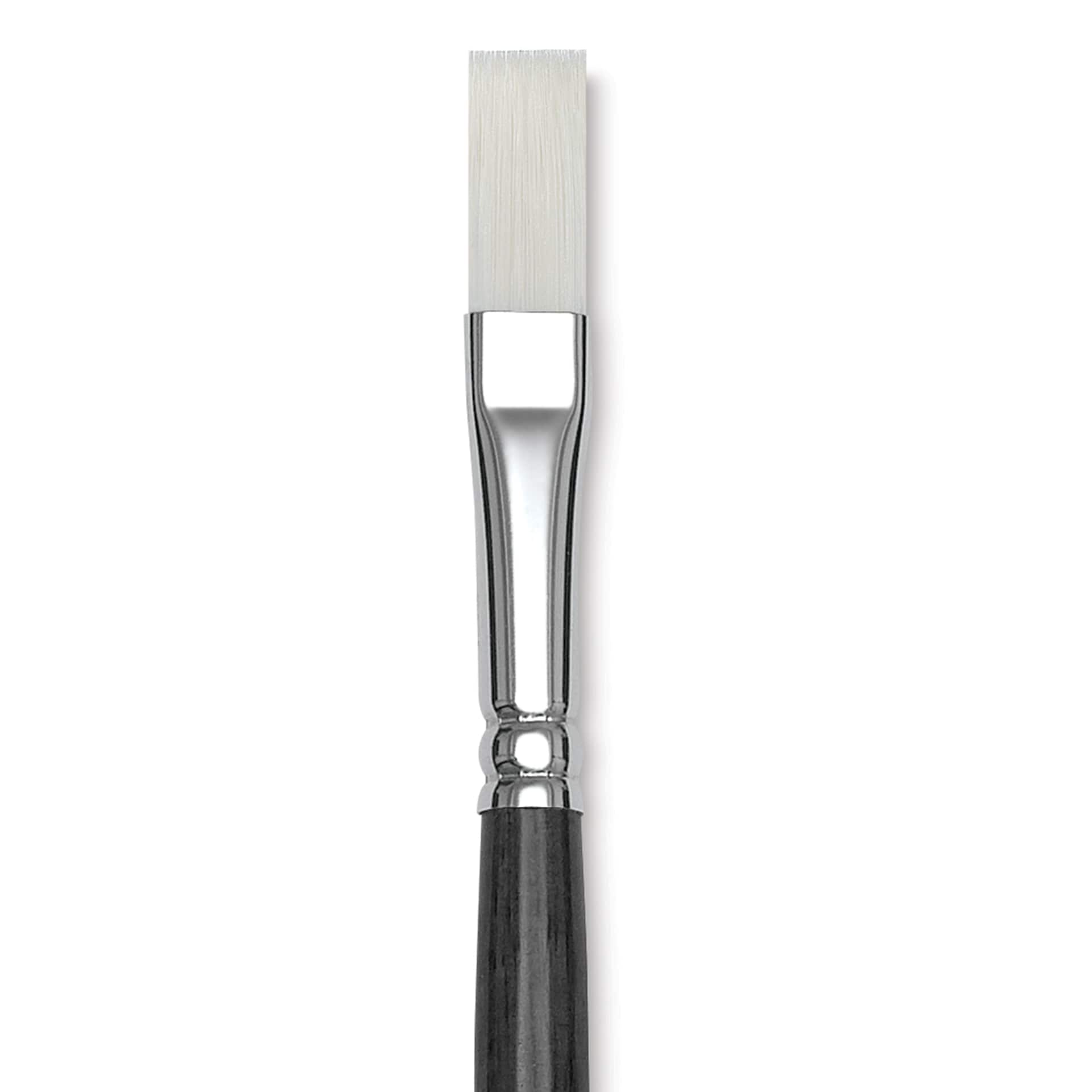 Blick Studio Synthetic Brush - Flat, Long Handle, Size 12, close-up