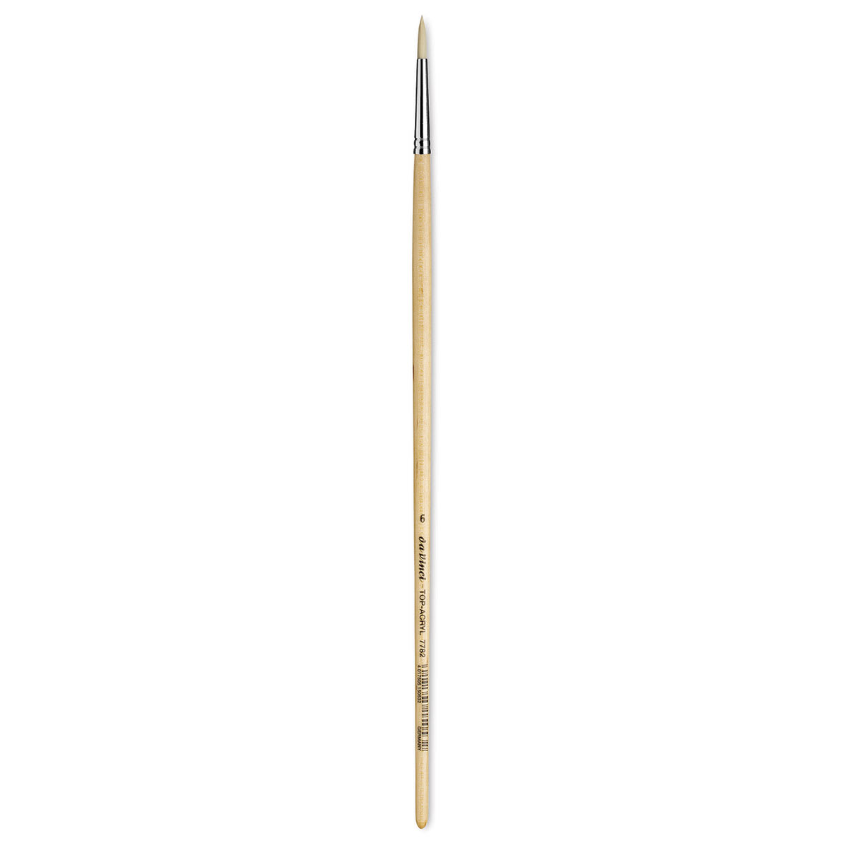 Da Vinci Top Acryl Synthetic Brush - Round, Long Handle, Size 6