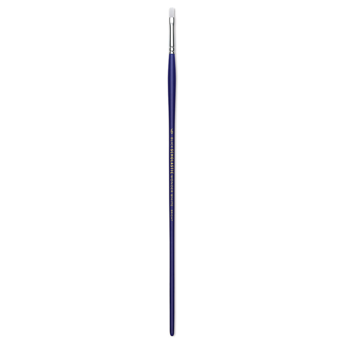 Blick Scholastic Wonder White Brush - Bright, Long Handle, Size 6