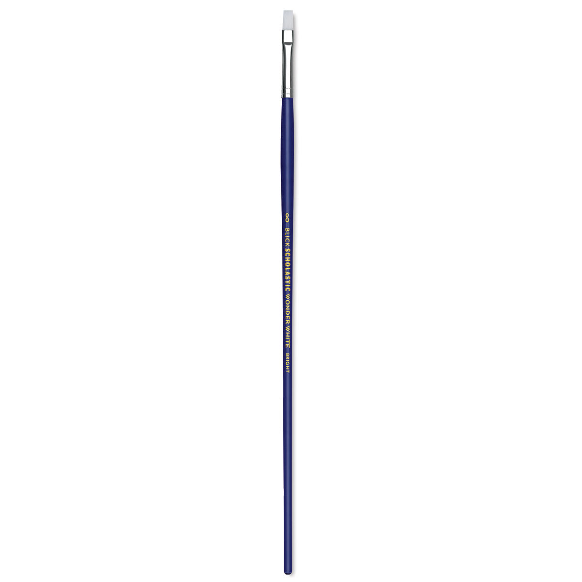 Blick Scholastic Wonder White Brush - Bright, Long Handle, Size 8