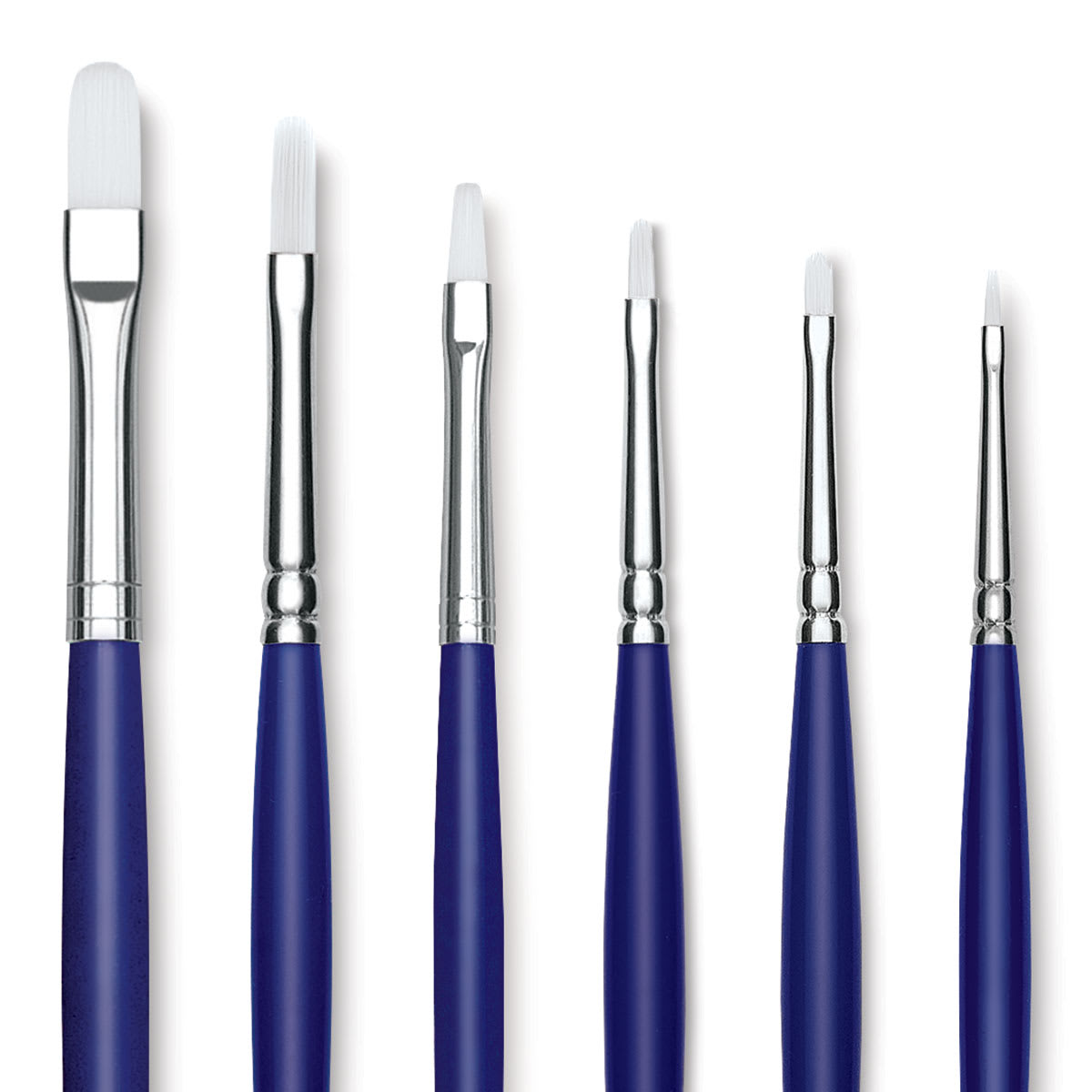 Blick Scholastic Wonder White Brush Set - Filbert, Long Handle, Set of 6