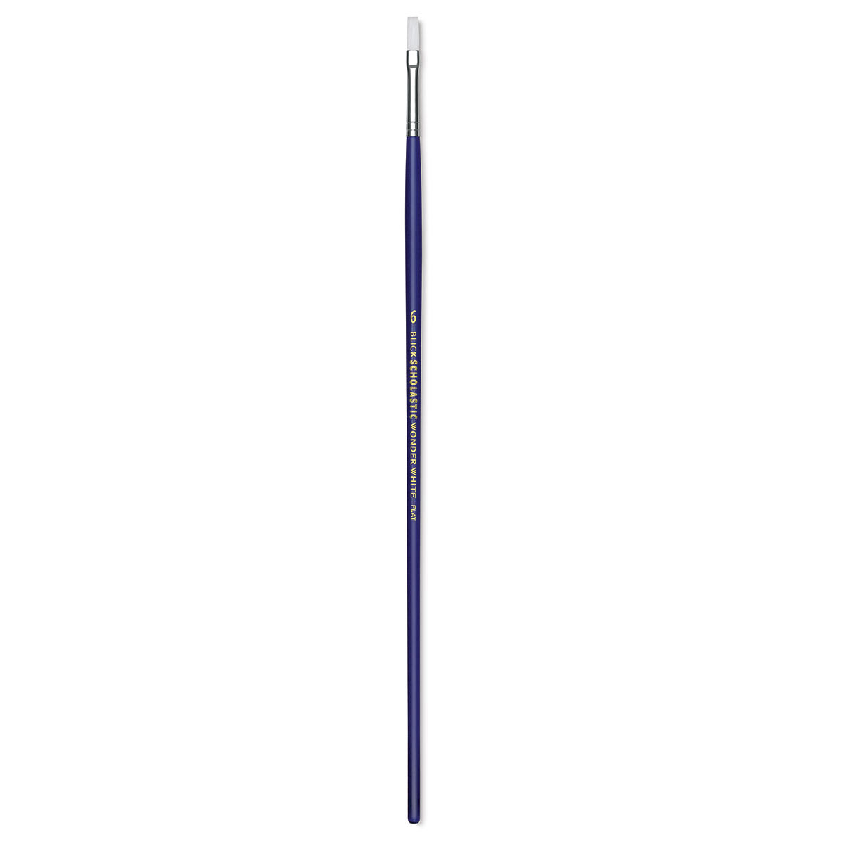 Blick Scholastic Wonder White Brush - Flat, Long Handle, Size 6