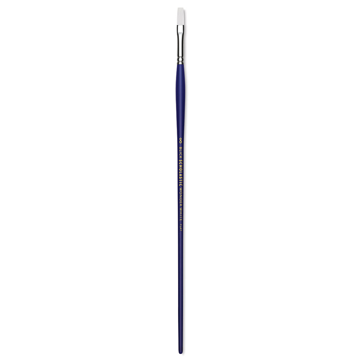 Blick Scholastic Wonder White Brush - Flat, Long Handle, Size 8
