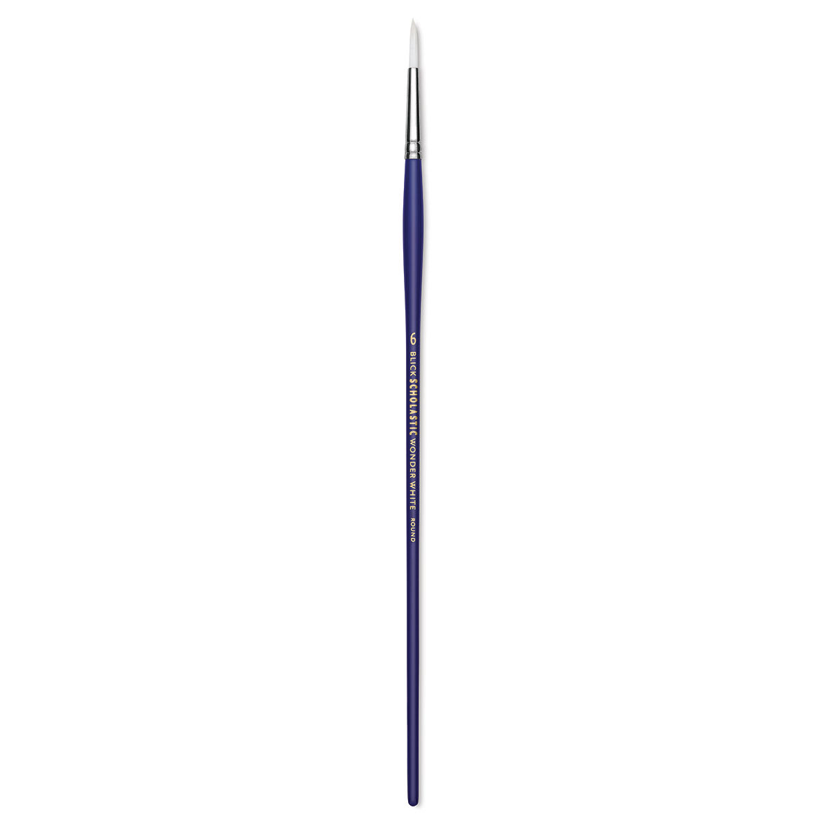 Blick Scholastic Wonder White Brush - Round, Long Handle, Size 6