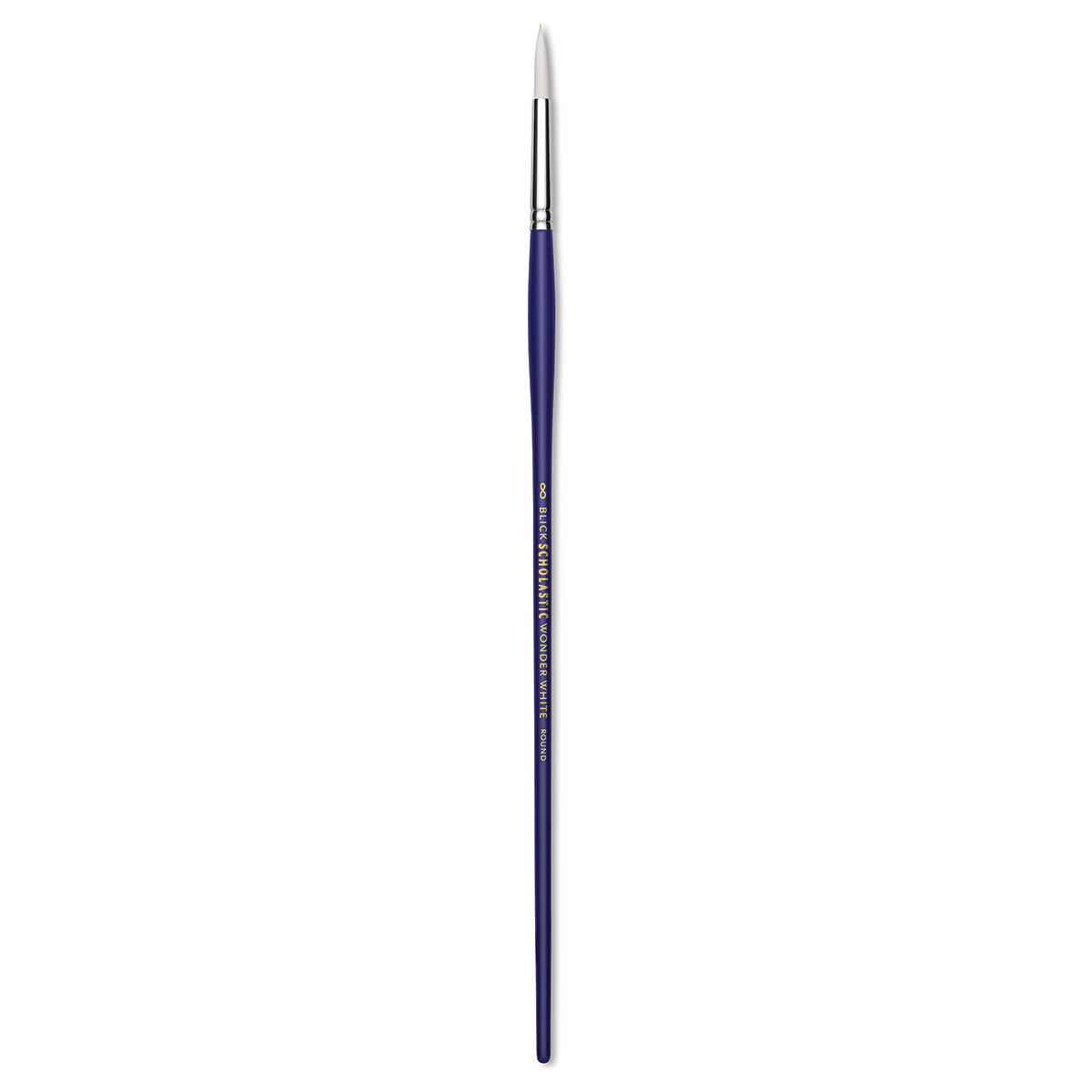 Blick Scholastic Wonder White Brush - Round, Long Handle, Size 8