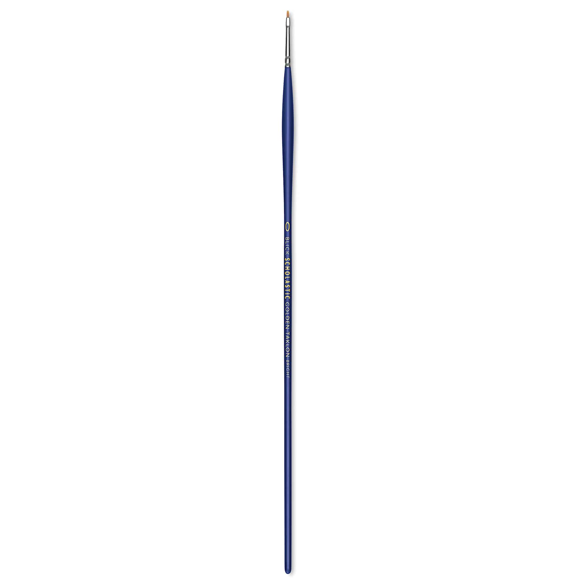 Blick Scholastic Golden Taklon Brush - Bright, Long Handle, Size 0
