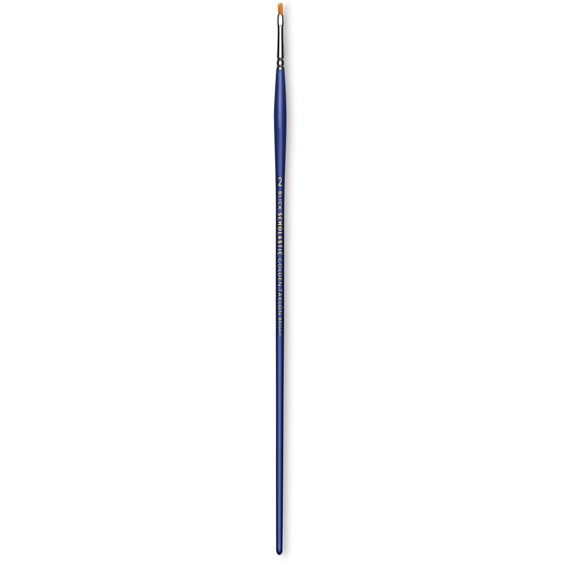 Blick Scholastic Golden Taklon Brush - Bright, Long Handle, Size 2