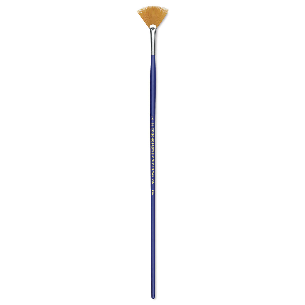 Blick Scholastic Golden Taklon Brush - Fan, Long Handle, Size 2