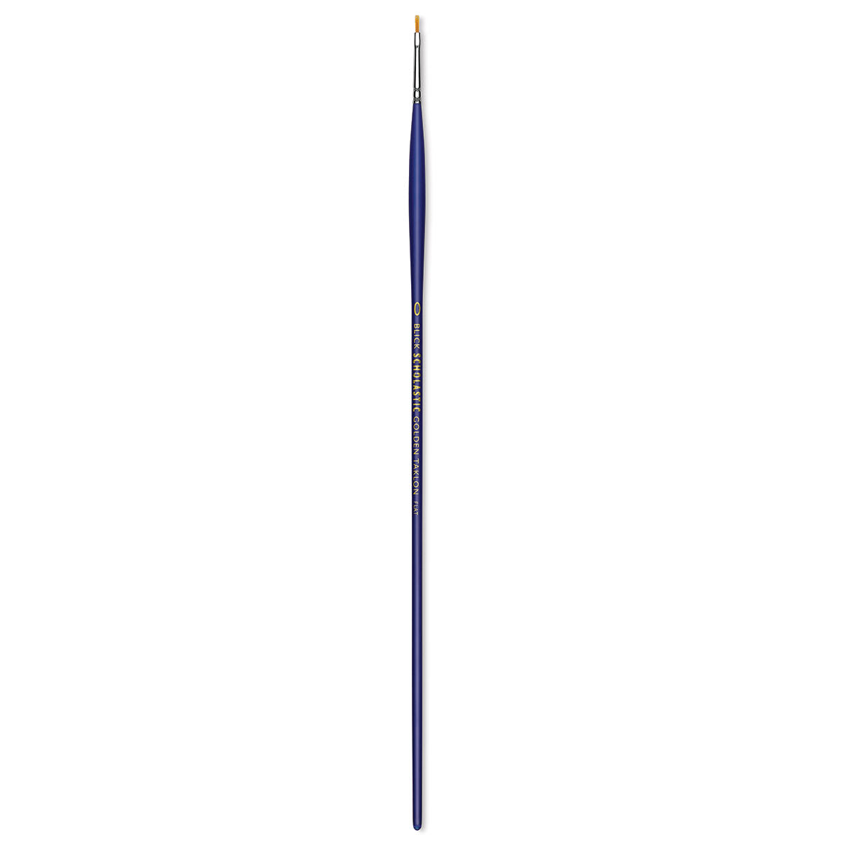 Blick Scholastic Golden Taklon Brush - Flat, Long Handle, Size 0