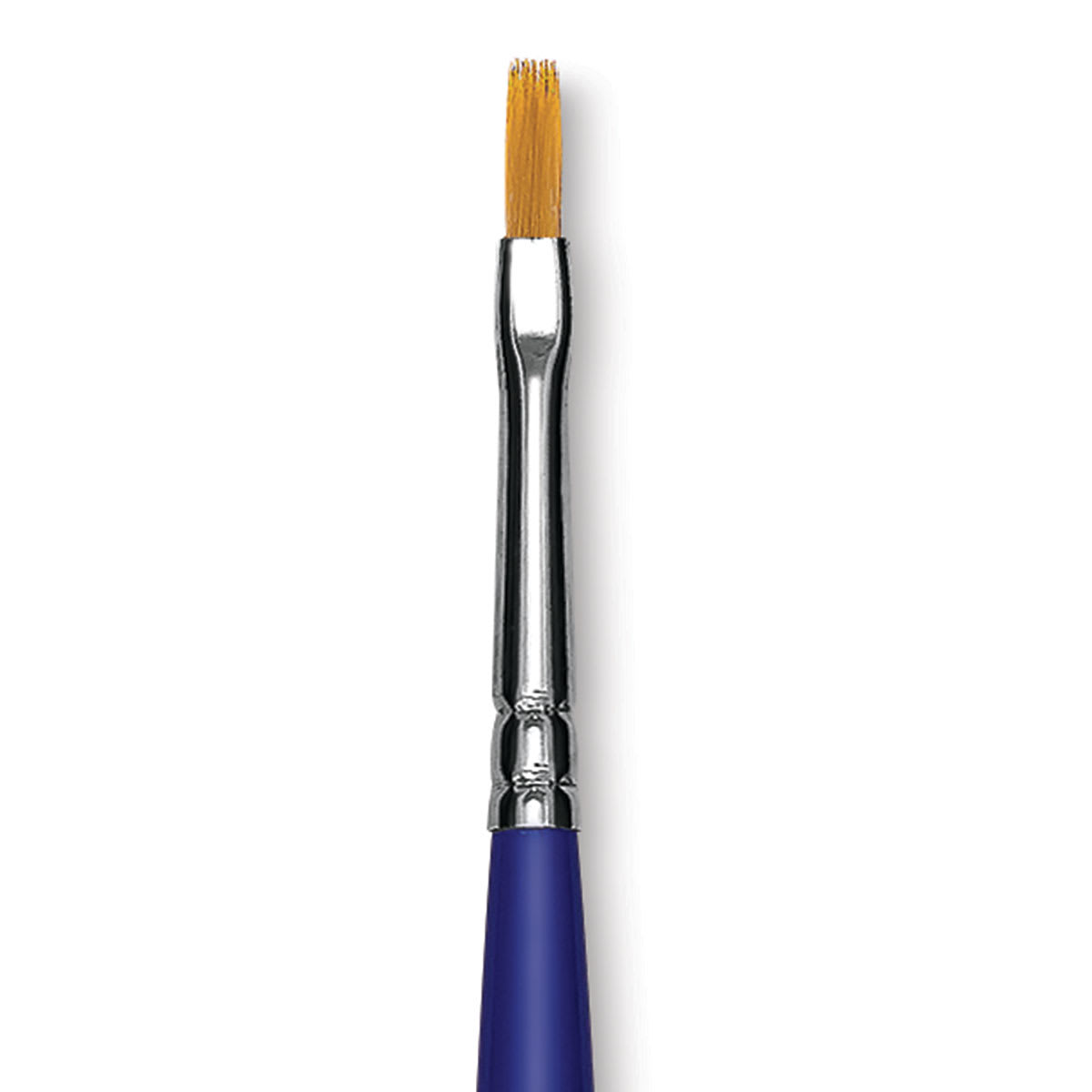 Blick Scholastic Golden Taklon Brush - Flat, Long Handle, Size 2 close up
