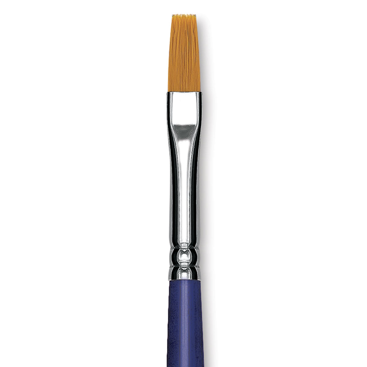 Blick Scholastic Golden Taklon Brush - Flat, Long Handle, Size 8 close up