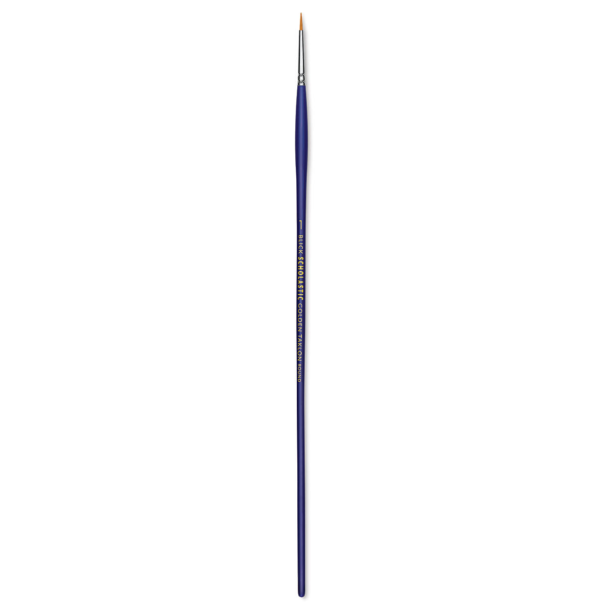 Blick Scholastic Golden Taklon Brush - Round, Long Handle, Size 1
