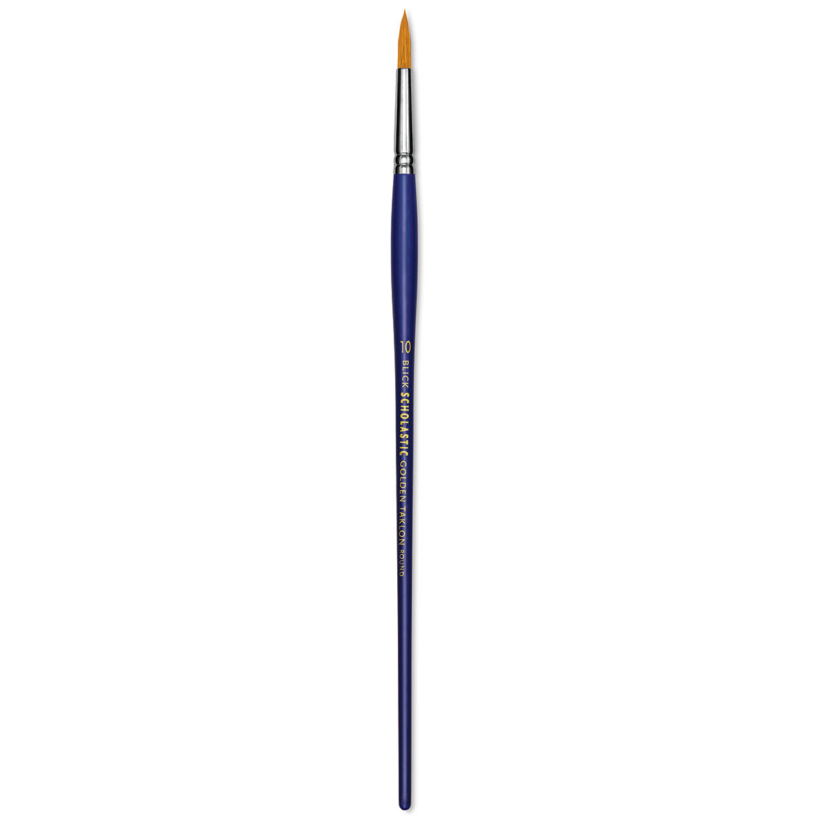 Blick Scholastic Golden Taklon Brush - Round, Long Handle, Size 10
