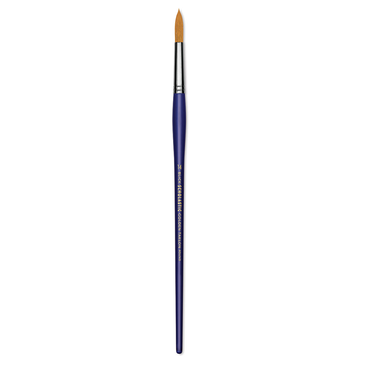 Blick Scholastic Golden Taklon Brush - Round, Long Handle, Size 14