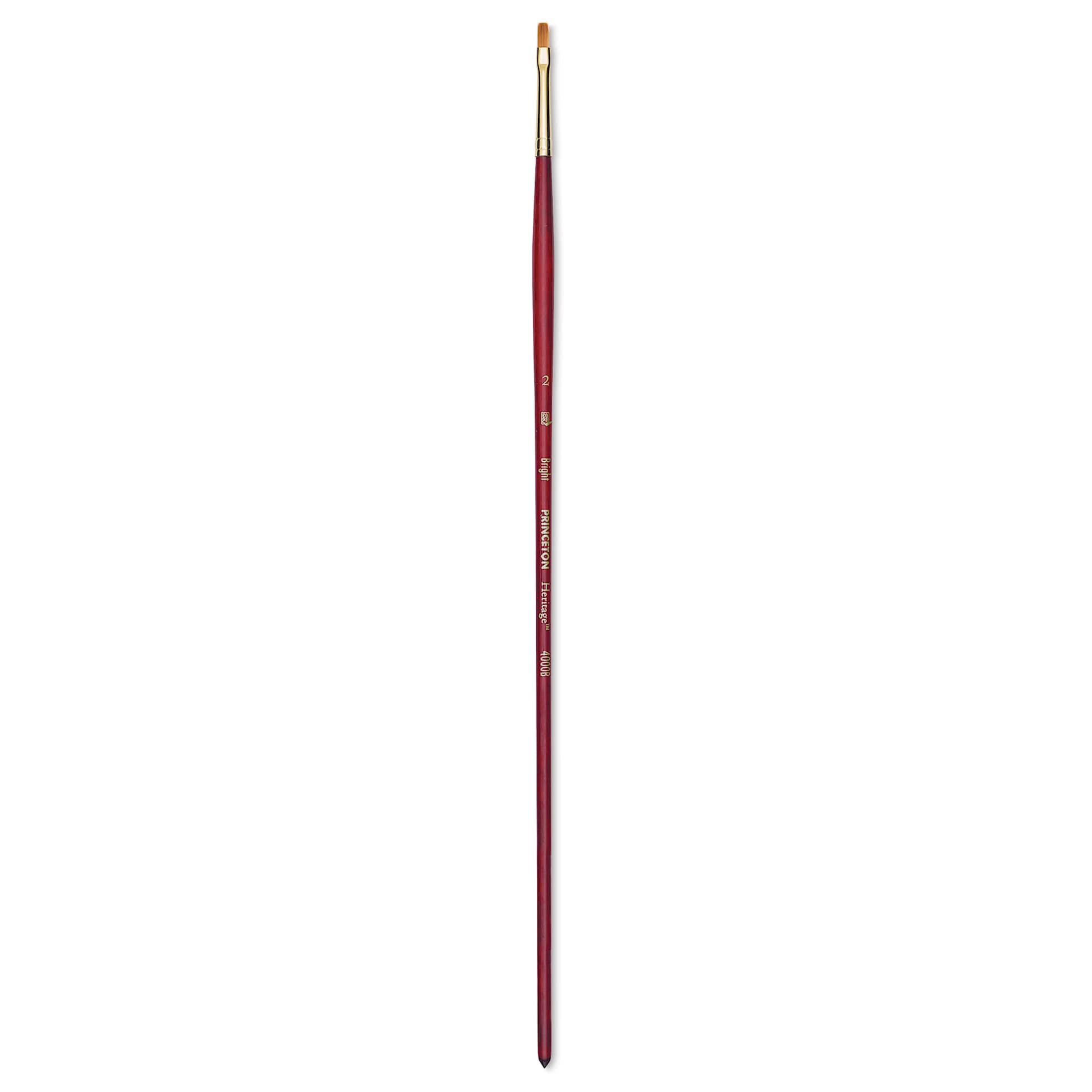 Princeton Synthetic Sable Brush - Bright, Long Handle, Size 2