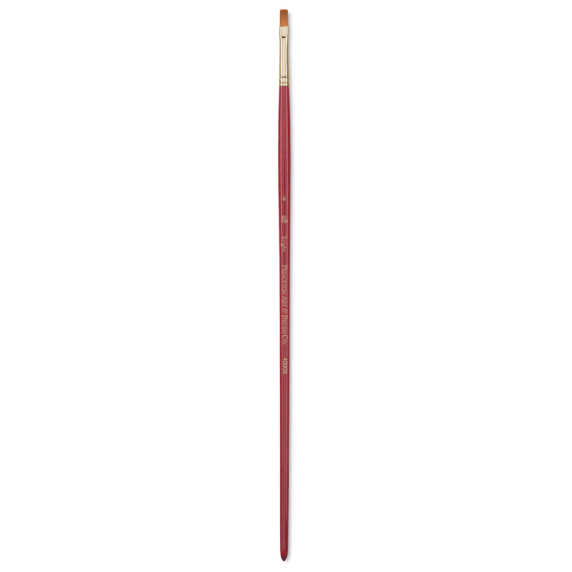Princeton Synthetic Sable Brush - Bright, Long Handle, Size 4