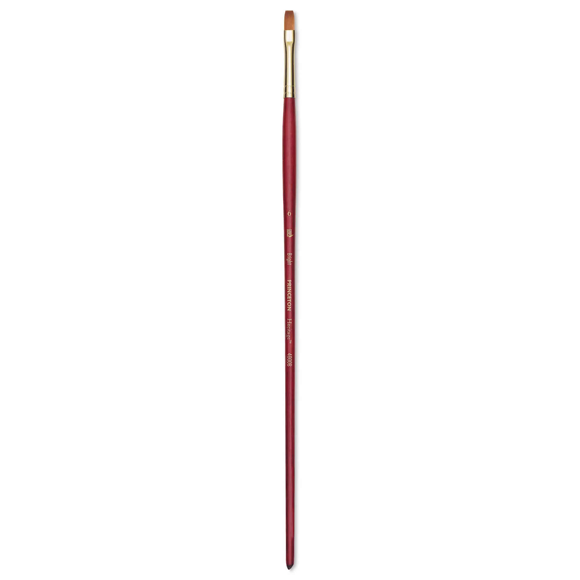 Princeton Synthetic Sable Brush - Bright, Long Handle, Size 6