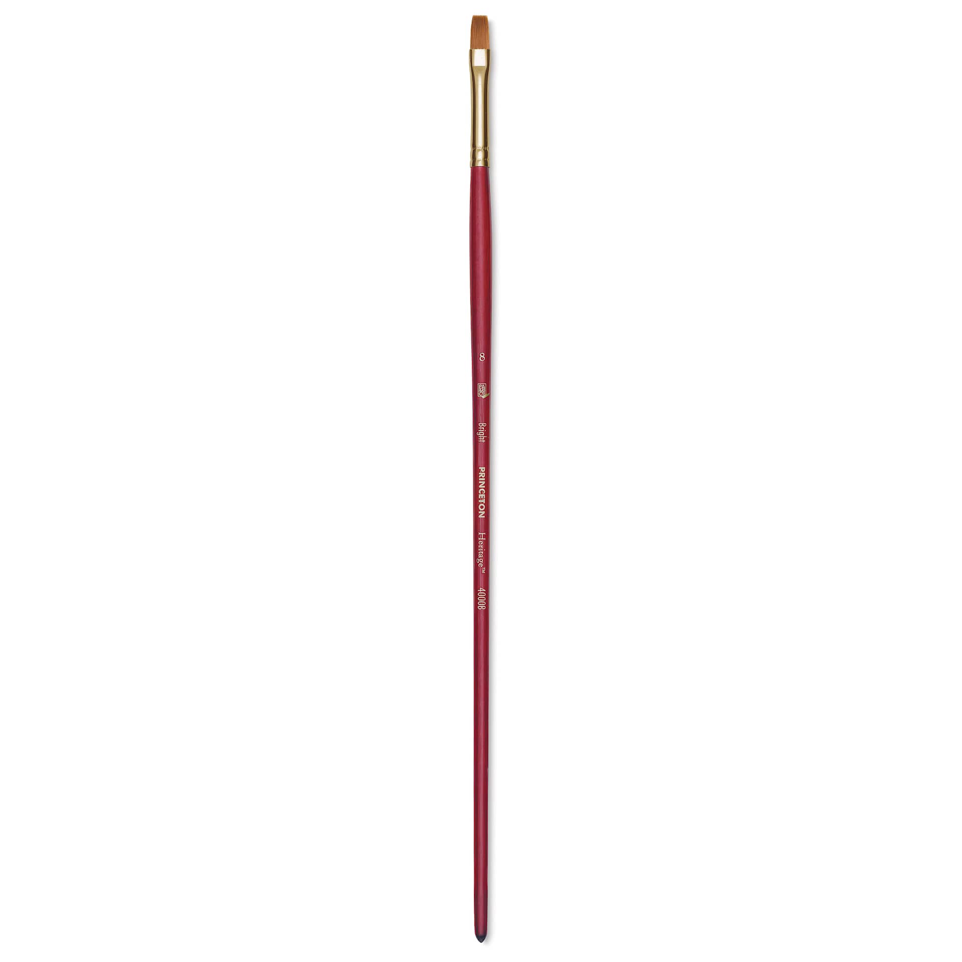 Princeton Synthetic Sable Brush - Bright, Long Handle, Size 8