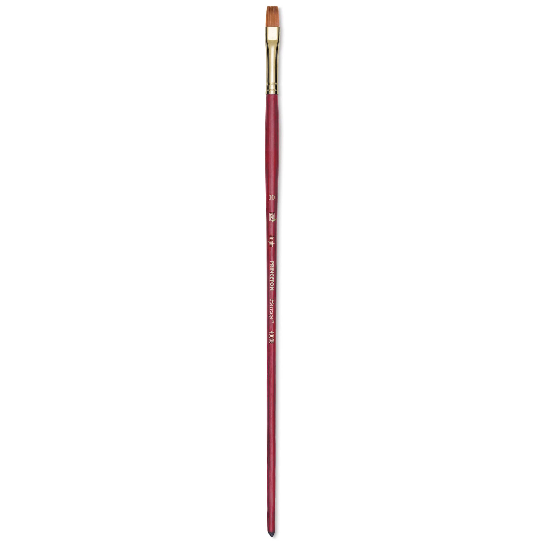 Princeton Synthetic Sable Brush - Bright, Long Handle, Size 10