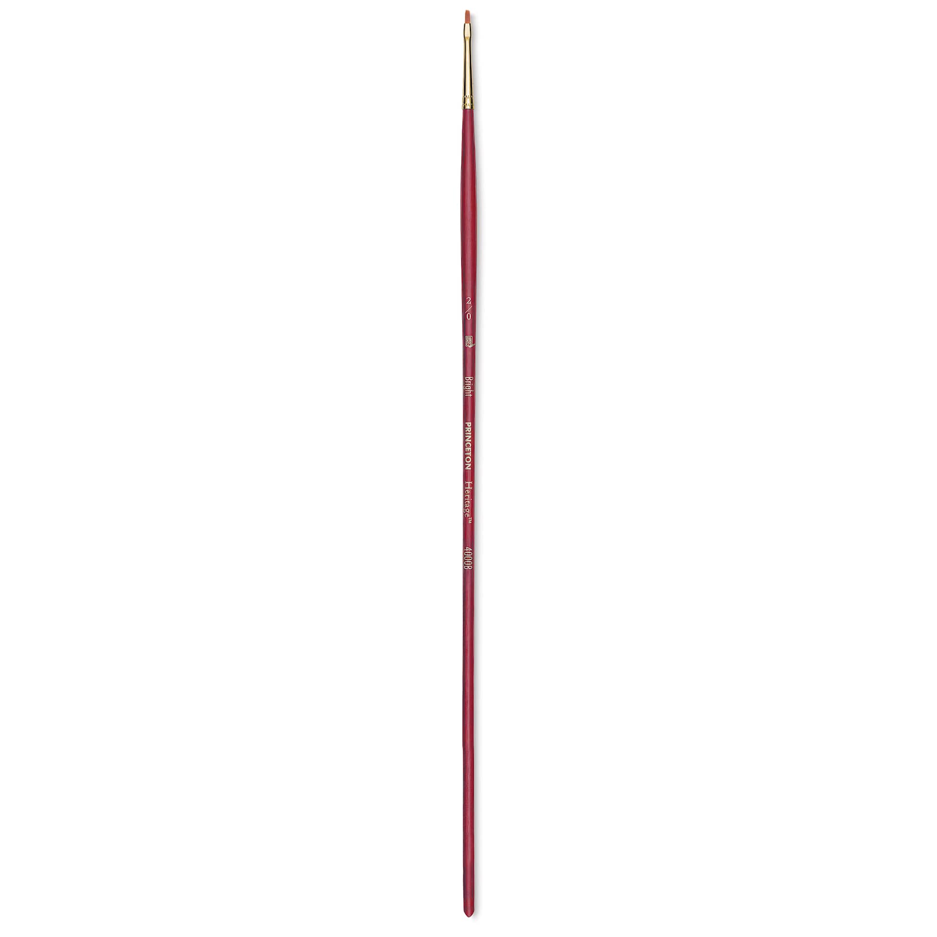 Princeton Synthetic Sable Brush - Bright, Long Handle, 2/0
