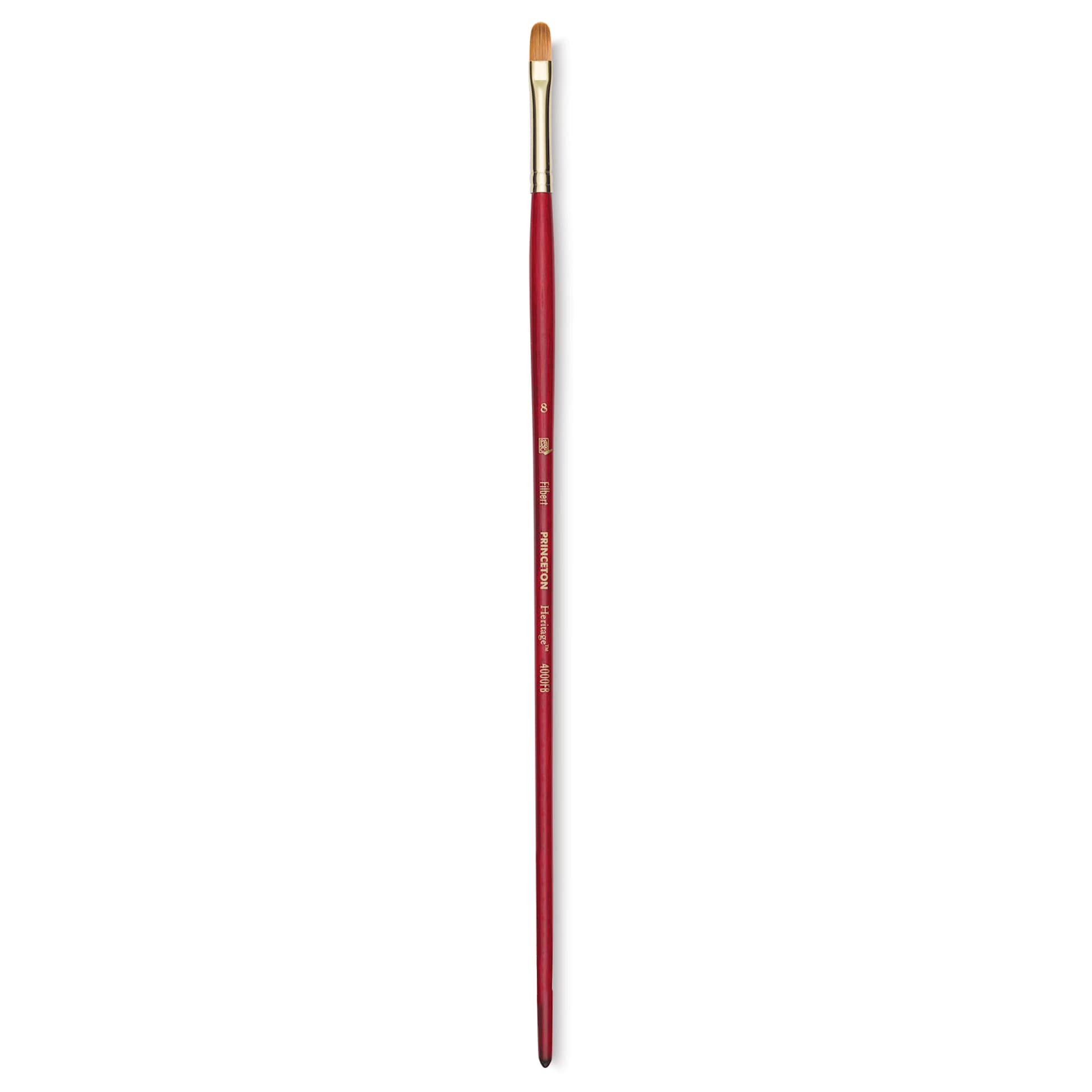 Princeton Synthetic Sable Brush - Filbert, Long Handle, Size 8