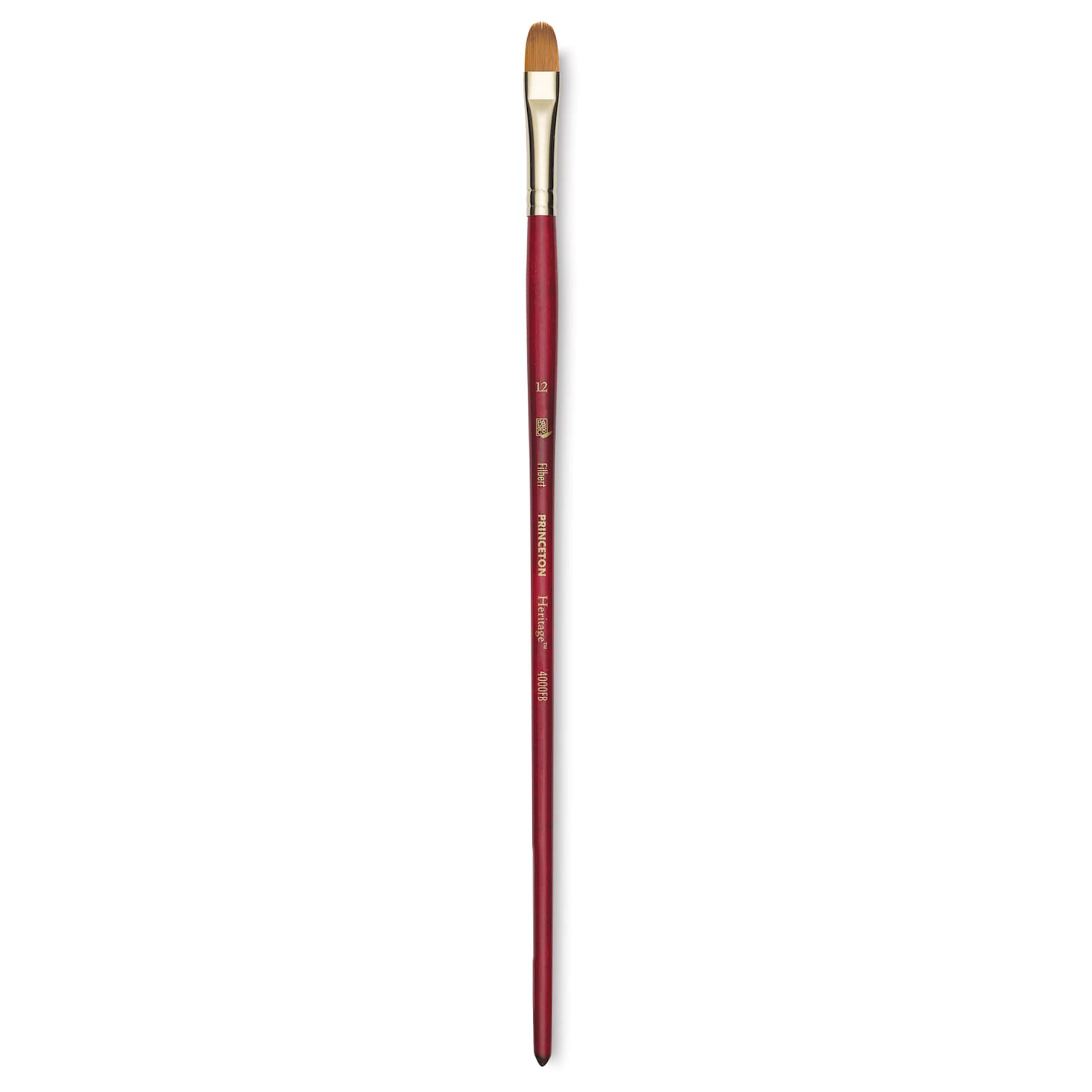 Princeton Synthetic Sable Brush - Filbert, Long Handle, Size 12