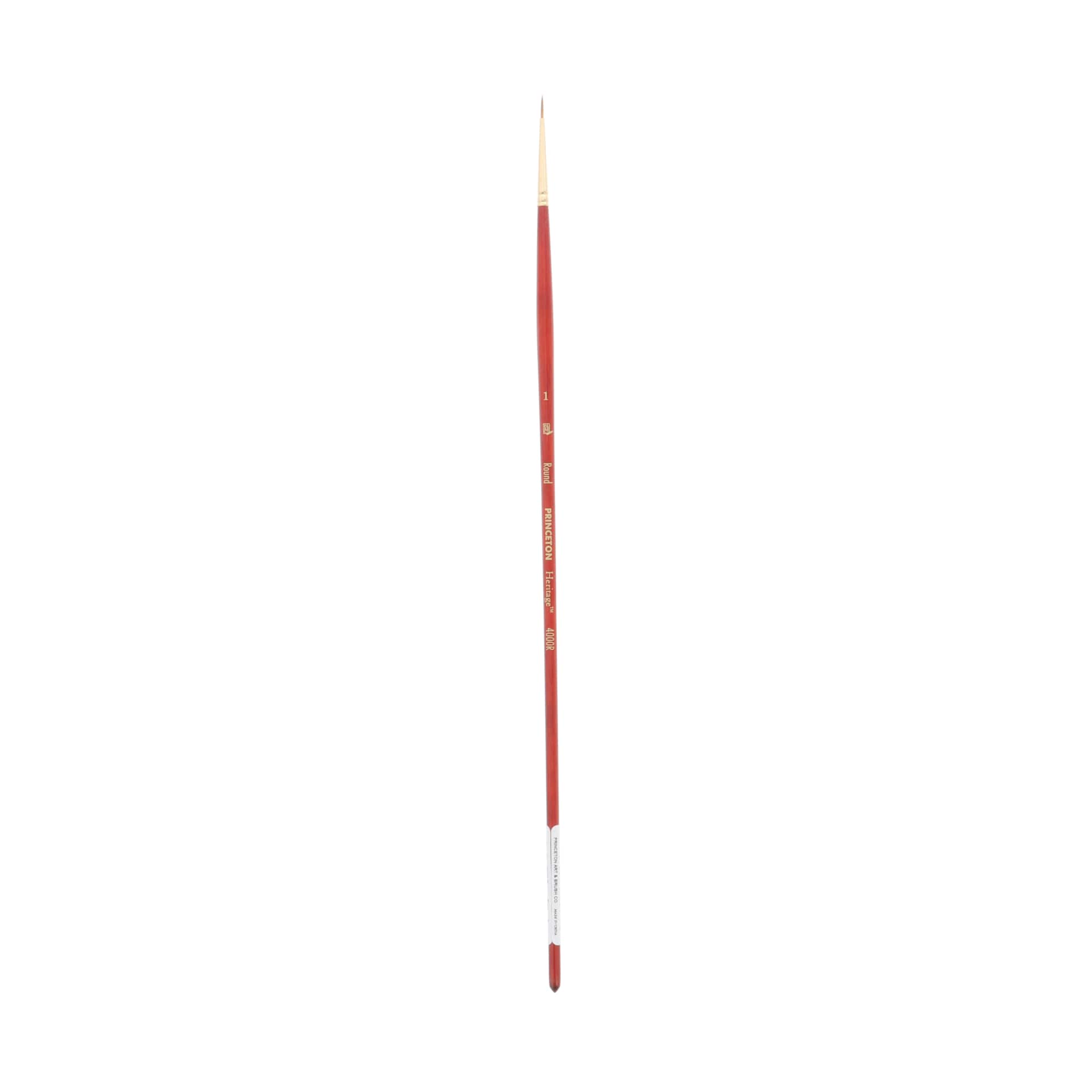 Princeton Synthetic Sable Brush - Round, Long Handle, Size 1