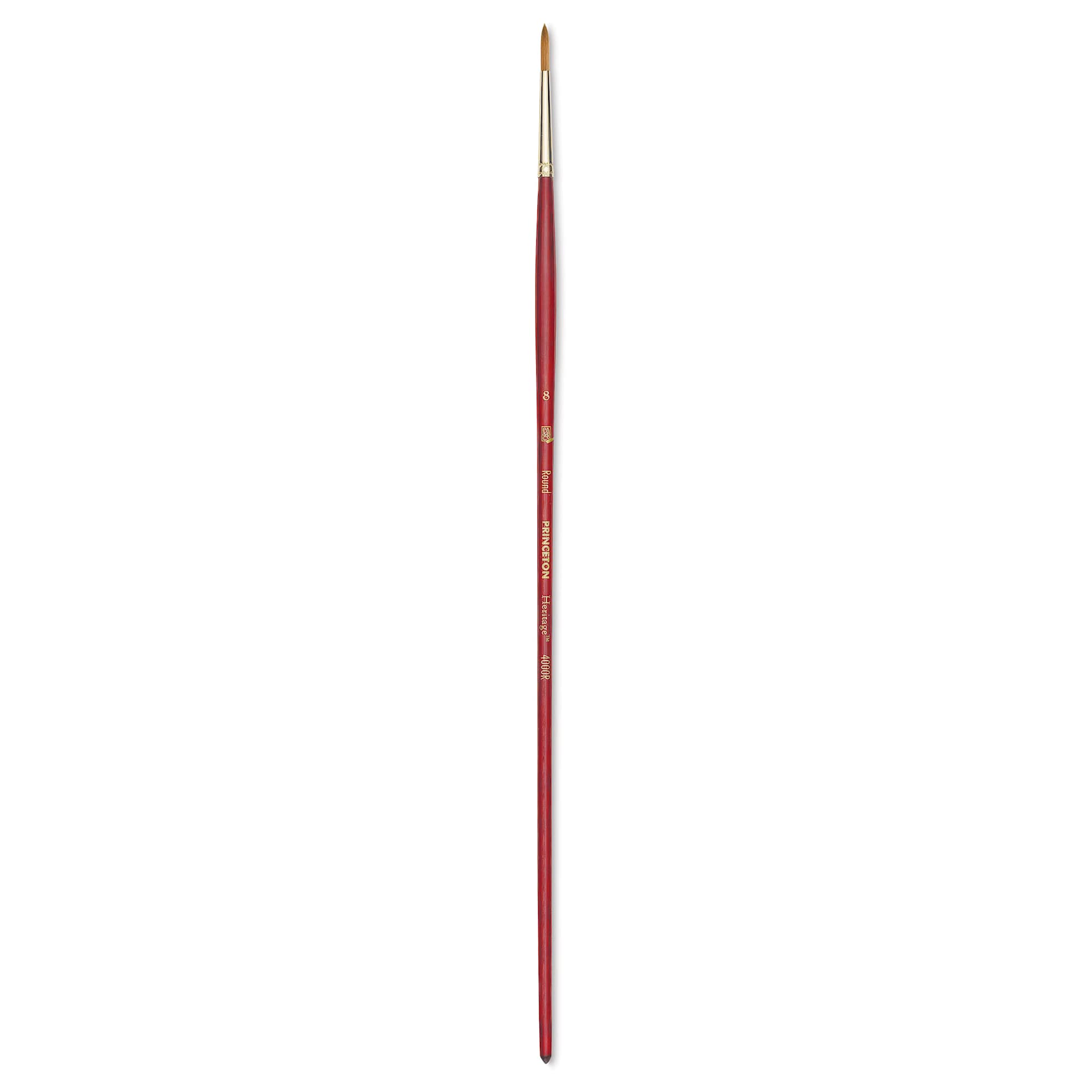 Princeton Synthetic Sable Brush - Round, Long Handle, Size 8