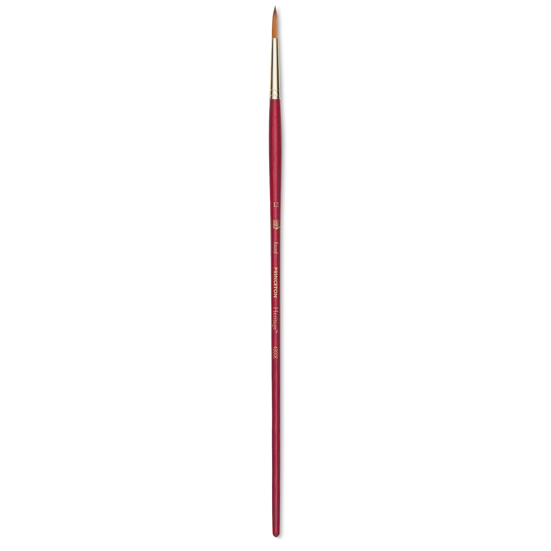 Princeton Synthetic Sable Brush - Round, Long Handle, Size 12