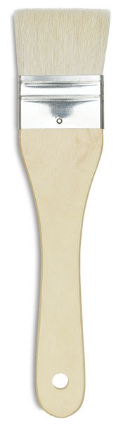 Yasutomo 1 3/4" Flat Hake Brush shown upright